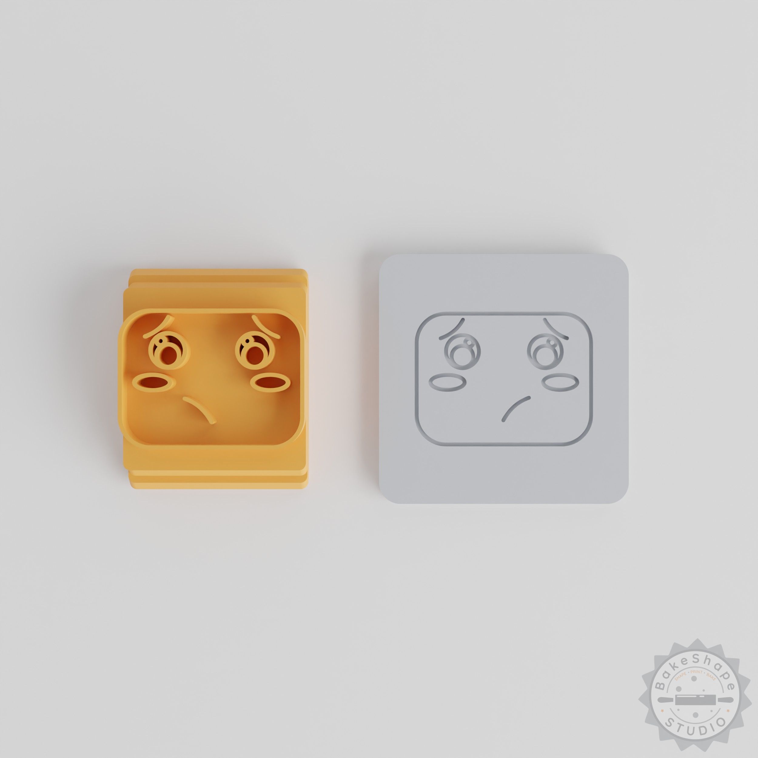 Kawaii Face Stamp Tile Set, 5 Sizes, 20-40mm, for Clay, Cookie, Fondant Crafting