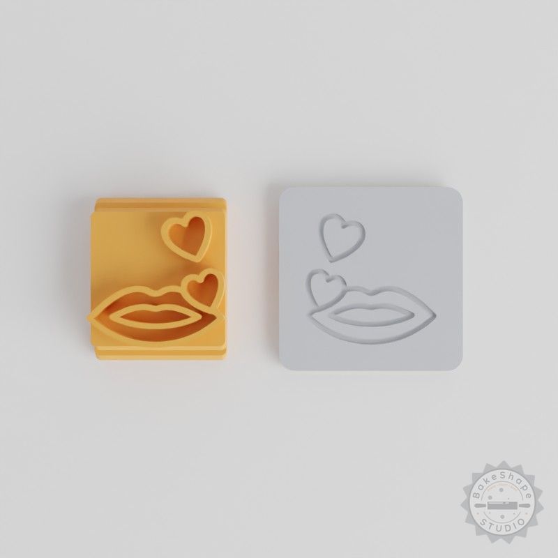 Propose Stamp Tile Set, 5 Motif Sizes for Clay, Cookies, Fondant, Romantic Designs