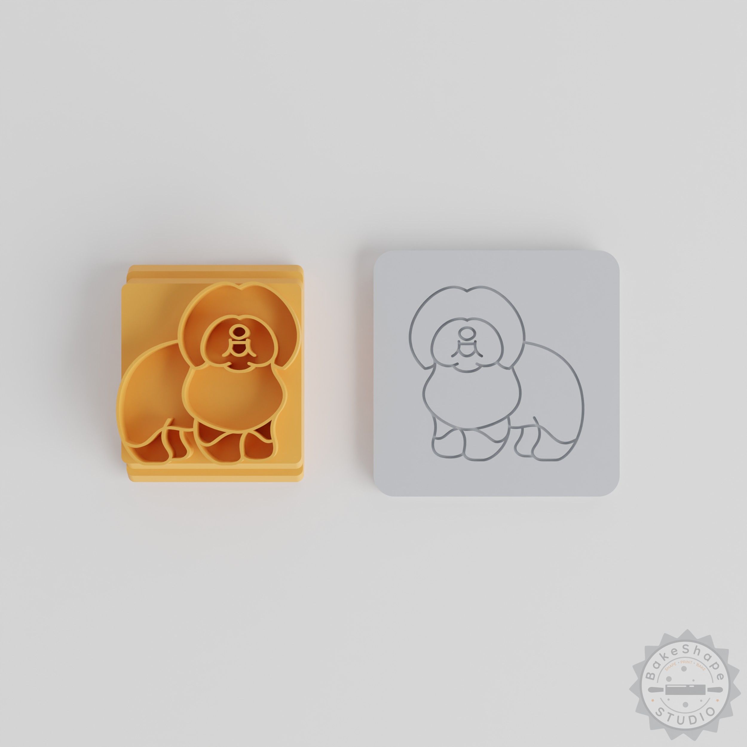 Old English Sheepdog Stamp Tile Set, 5 Motif Sizes for Clay, Cookies, Fondant