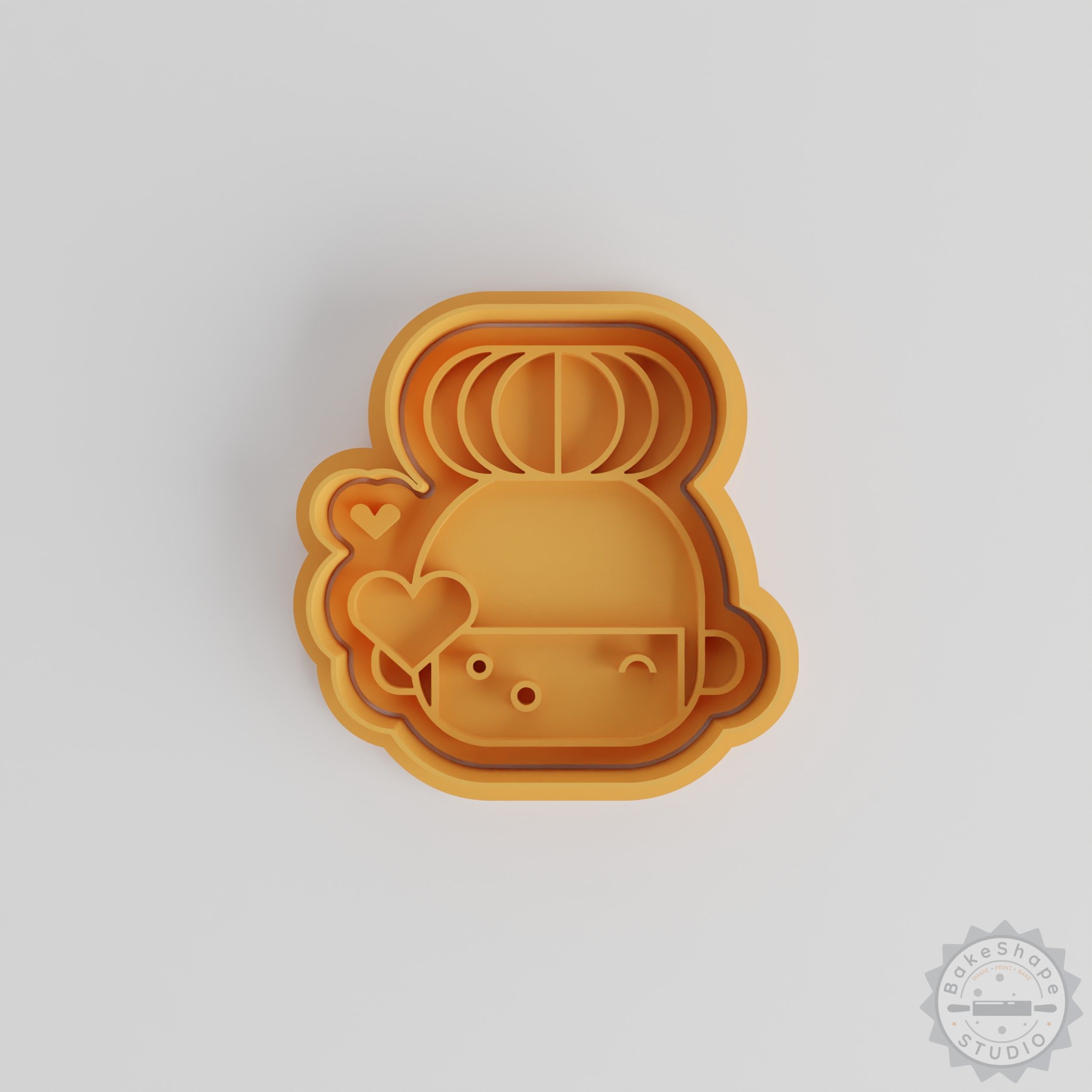 Flirty Emoji Shape Cutter & Stamp Set, 6-Piece Cookie & Fondant Stamps, Kawaii Emoticon Faces