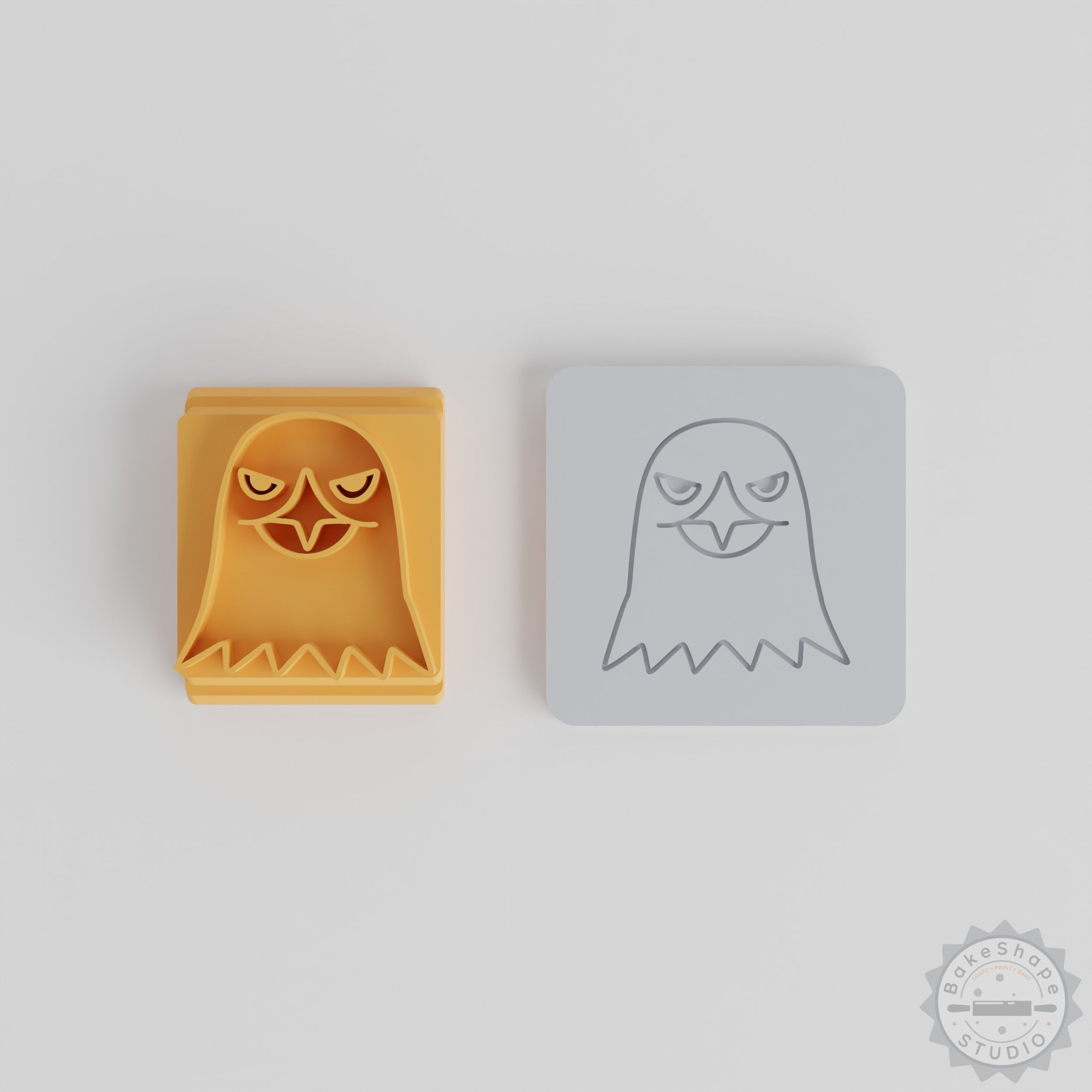 Eagle Stamp Tile Set, 5 Sizes for Clay, Cookies, Fondant, Wildlife Bird Design