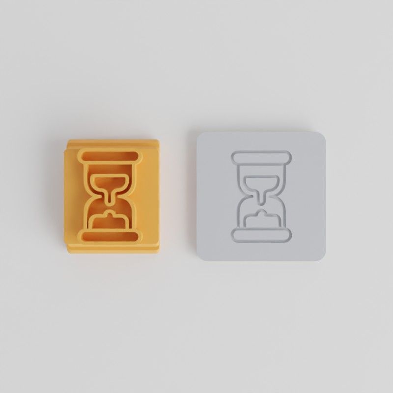 Timer Stamp Tile Set, 5 Motif Sizes, Perfect for Clay, Cookies, Fondant, Game Countdown Tool