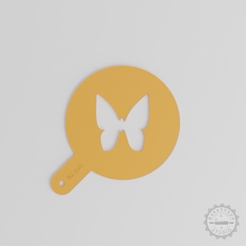 Butterfly Art Stencil Set, 5 Sizes, Versatile for Latte and Decor with Cocoa, Cinnamon, Edible Glitter