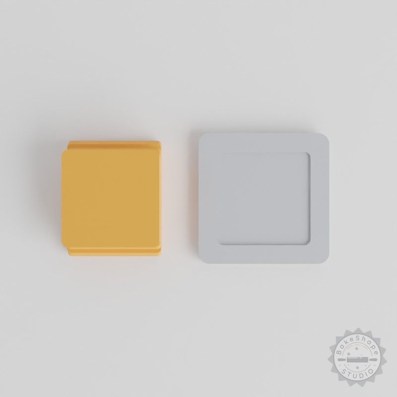 Square Stamp Tile Set, 5 Designs, Perfect for Clay, Cookies, Fondant