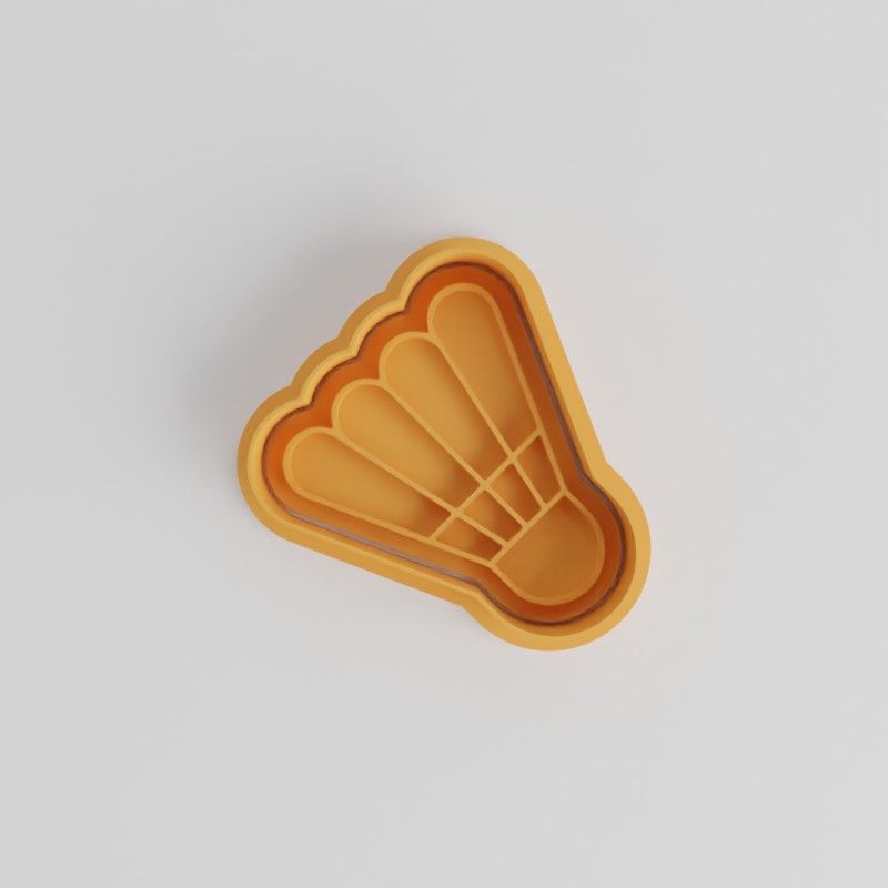 Badminton Cookie Cutter and Stamp Set, 6 Pieces, Ideal for Cookie and Fondant Decoration