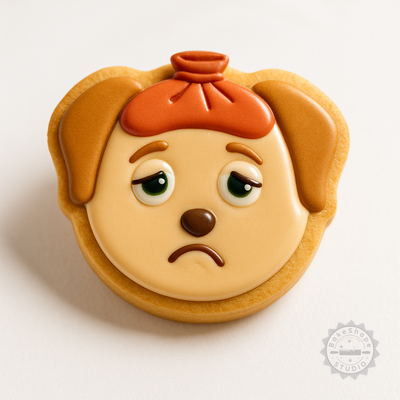 Decorated example 1 of 6-Piece Dog Shape Cookie Cutter & Stamp Set, Small/Medium/Large Sizes, Perfect for Cookies & Fondant