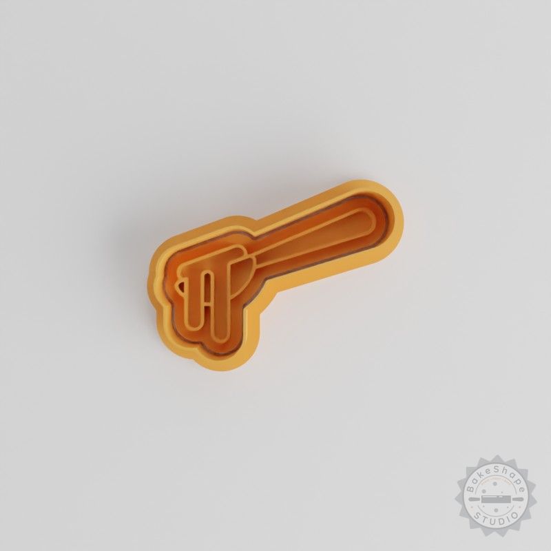 Honey Cookie Cutter & Stamp Set, 6-Piece with S/M/L Sizes, Perfect for Cookies & Fondant