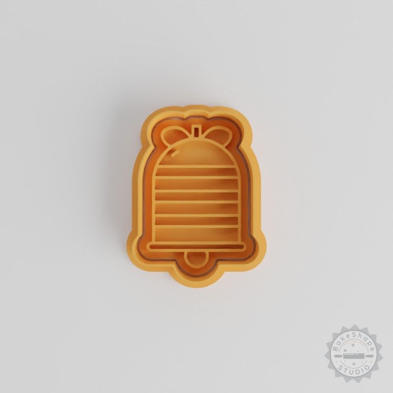 Bell Shape Cookie Cutter and Stamp Set, 3 Sizes, Perfect for Fondant and Baking