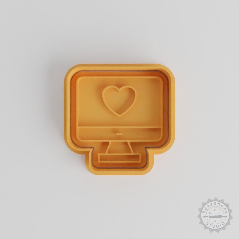 Online Love Cookie Cutters & Stamps Set, Perfect for Valentine’s Day Cookies & Fondant, 6 Pieces - S/M/L