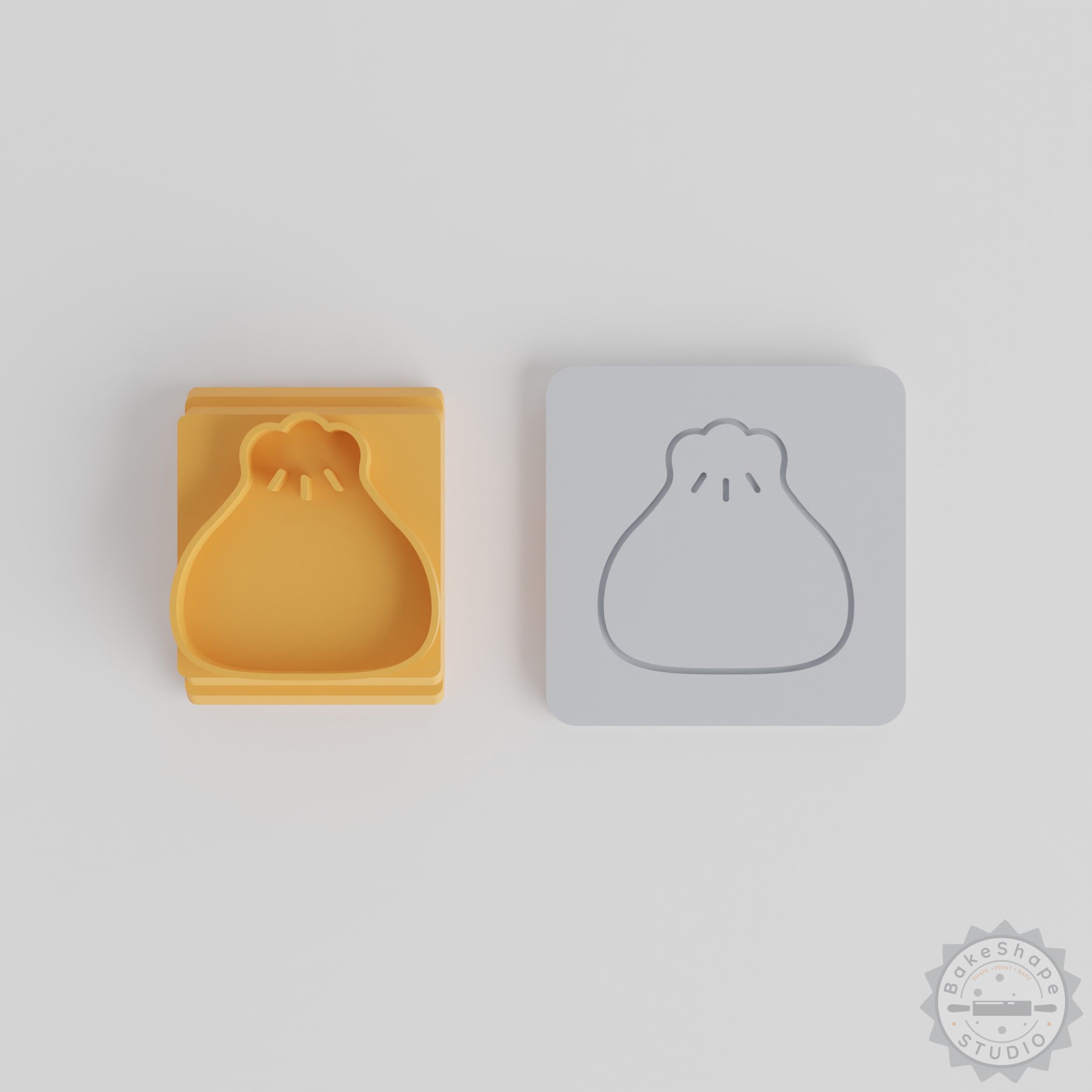 Dumpling Stamp Tile Set, 5 Motif Sizes for Clay, Cookies & Fondant — Create Dim Sum, Gyoza, Bao & More