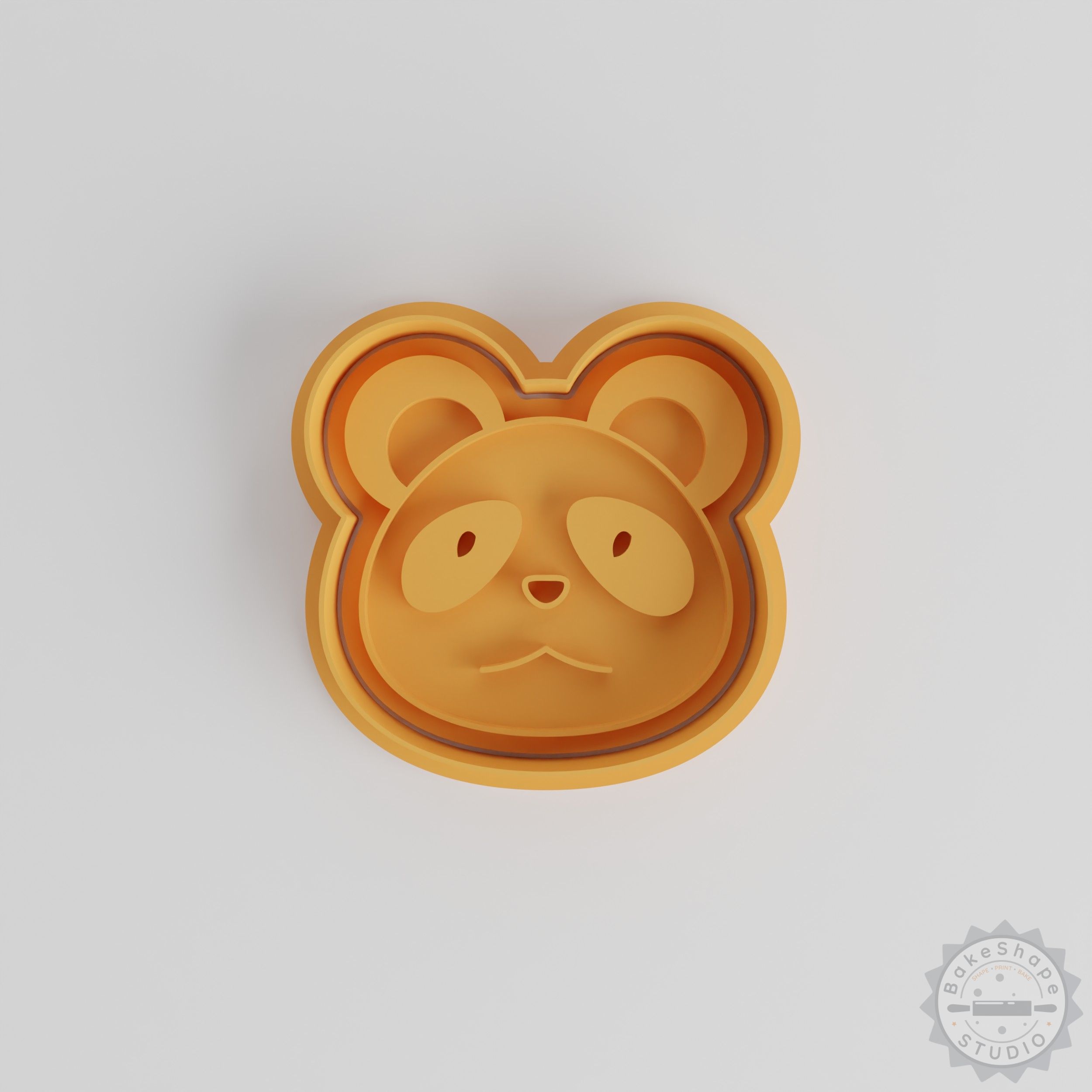 Panda Cookie Cutter and Stamp Set, 3 Sizes S/M/L, Perfect for Baking and Fondant Decoration
