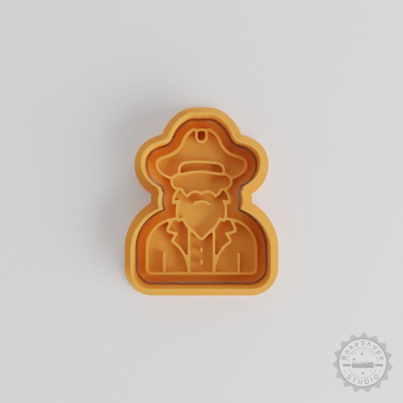 Pirate Shape Cutter and Stamp Set, 6-Piece Cookie and Fondant Tool, Small/Medium/Large Sizes