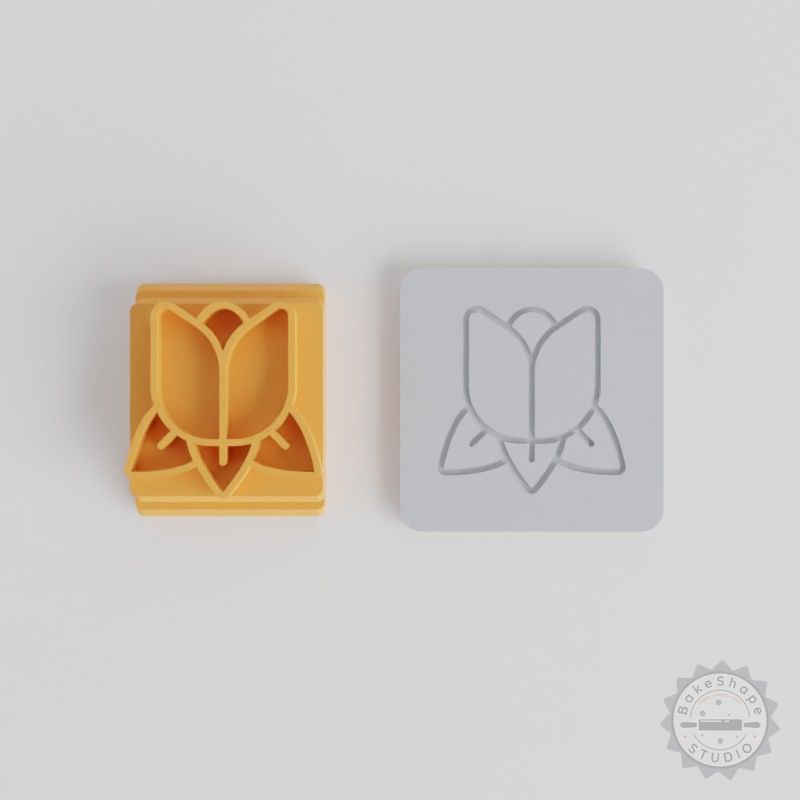 Tulip Large Stamp Tile Set, 5 Piece, Perfect for Clay, Cookies, Fondant, Includes 20-40mm Motifs