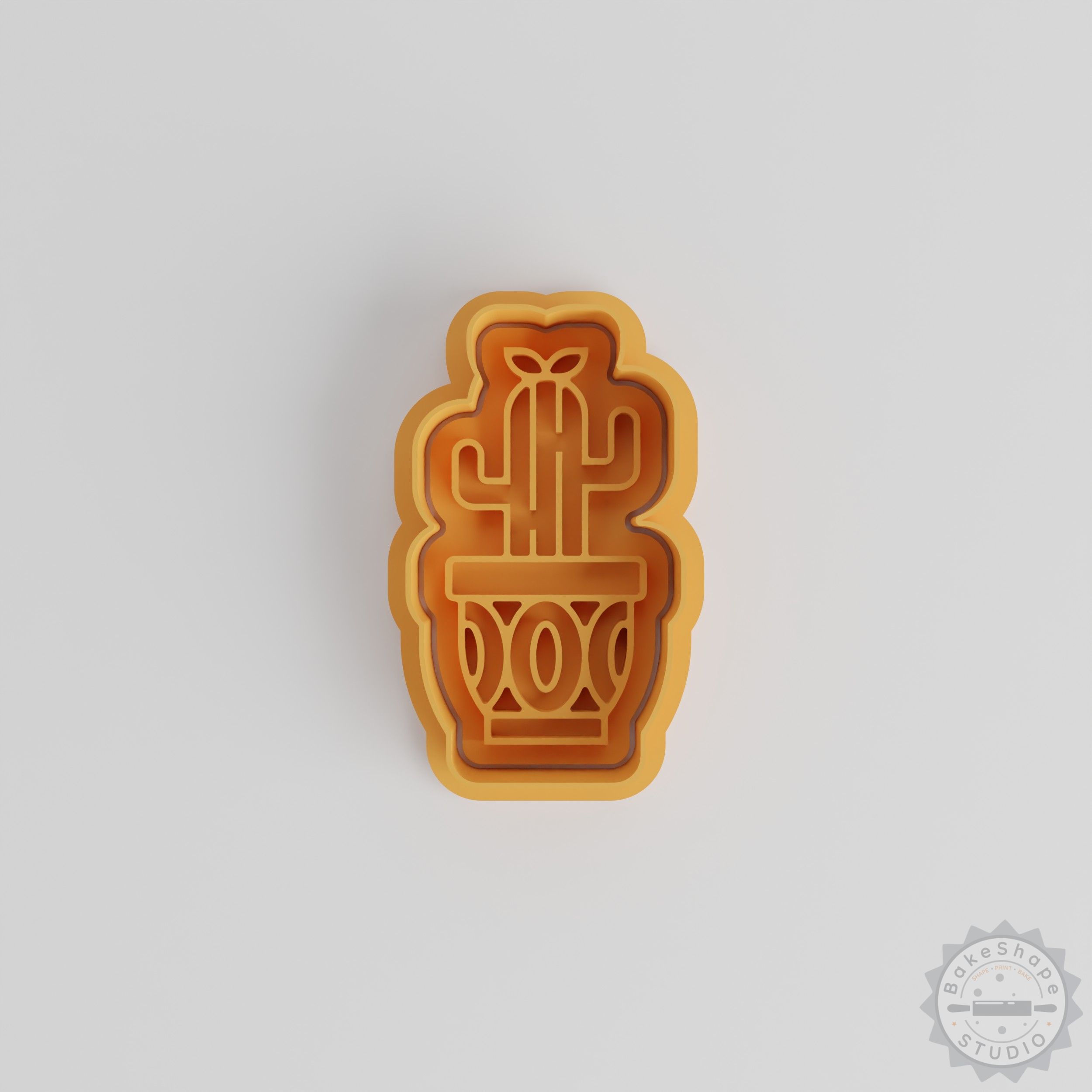 Cactus Shape Cookie Cutter & Stamp Set, Fondant Decor, 6-Piece Desert Themed Baking Tools, S/M/L Sizes