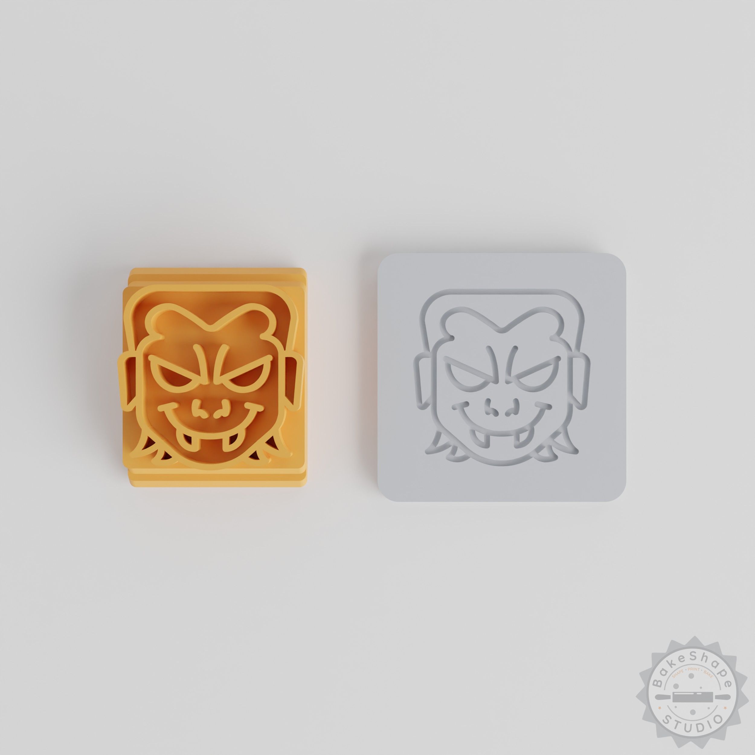 Vampire Boy Stamp Tile Set, 5 Sizes, Halloween Cookie & Fondant Stamps