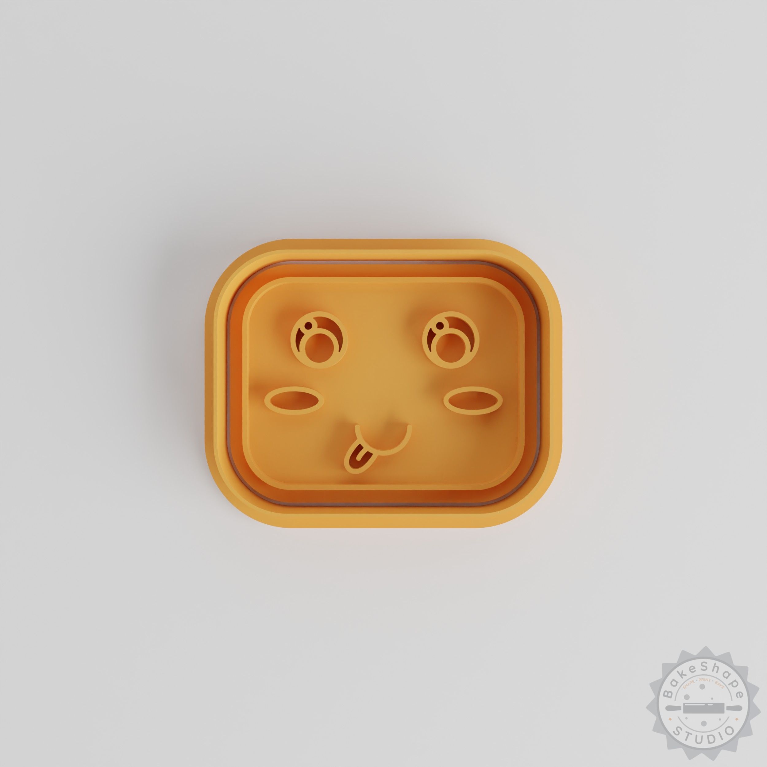 Kawaii Face Cookie Cutter & Stamp Set, 6-Piece, S/M/L, Happy Emoji Designs for Cookies & Fondant