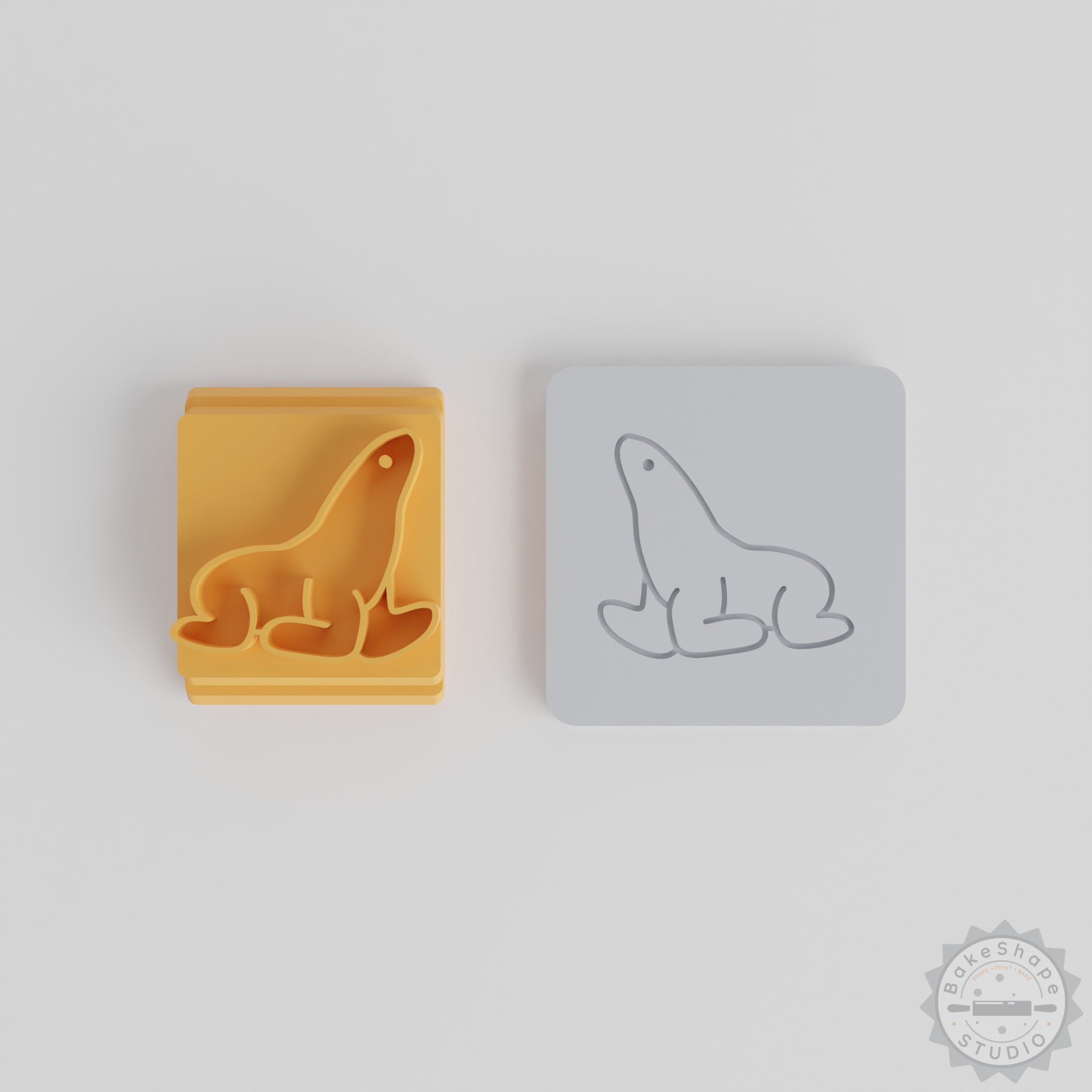Stamp Tile Seals Set, 5 Unique Sizes for Clay, Cookies, Fondant, Perfect Sea Creature Animal Designs