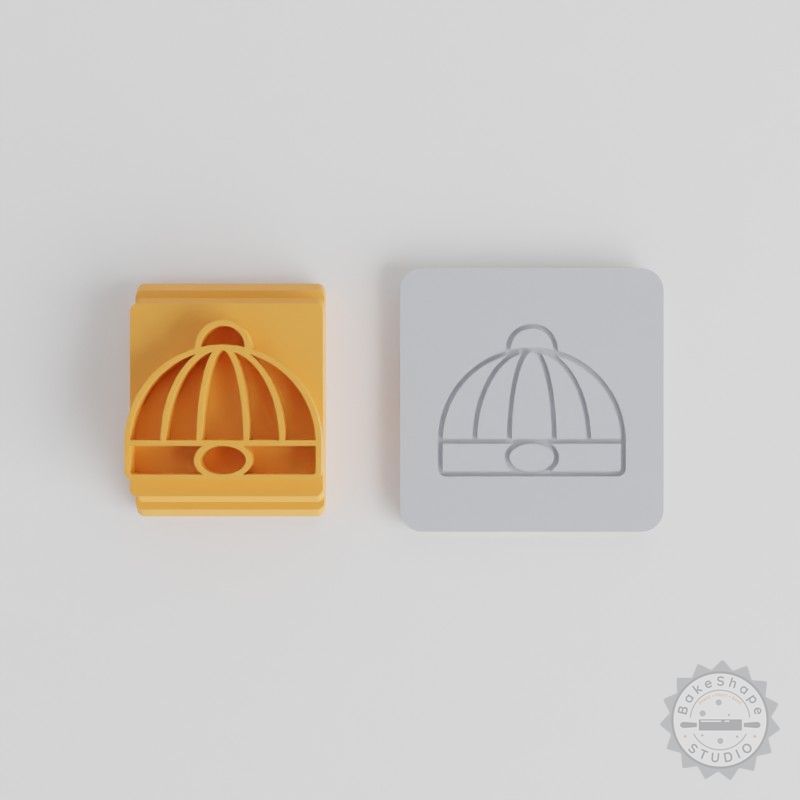 Chinese Hat Stamp Tile Set, 5 Sizes for Clay, Cookies, Fondant, Cultural Cap, Traditional Craft Accessory