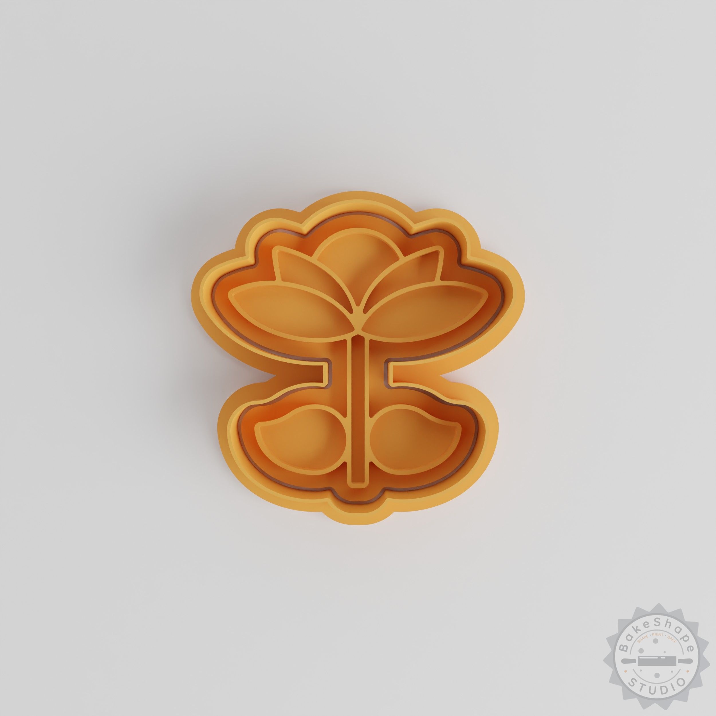 Open Flower Shape Cutter and Stamp Set, 6-Piece, Perfect for Cookies and Fondant, Sizes S/M/L