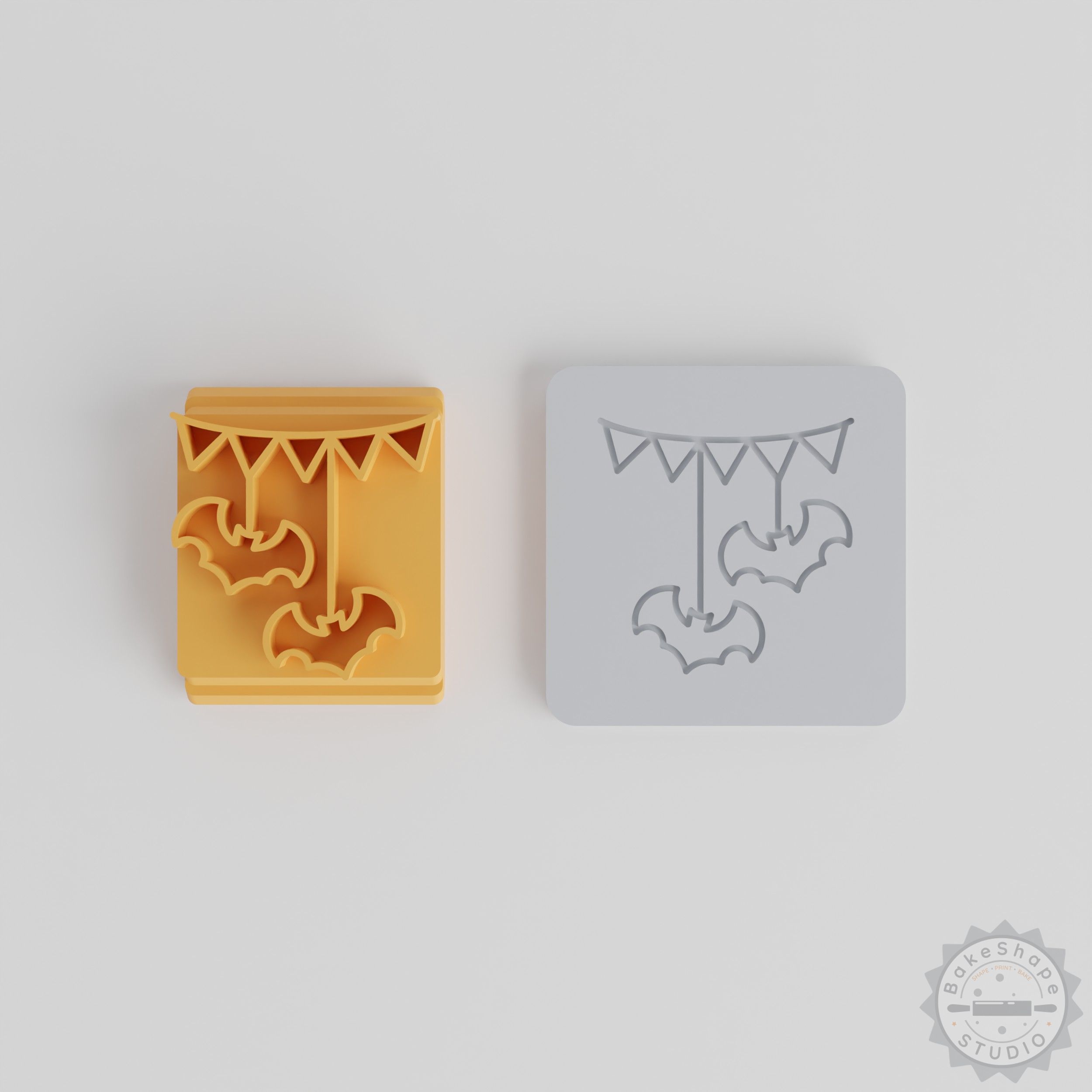 Halloween Stamp Tile Set, 5 Sizes, Perfect for Clay, Cookies, Fondant, Spooky Party Decor