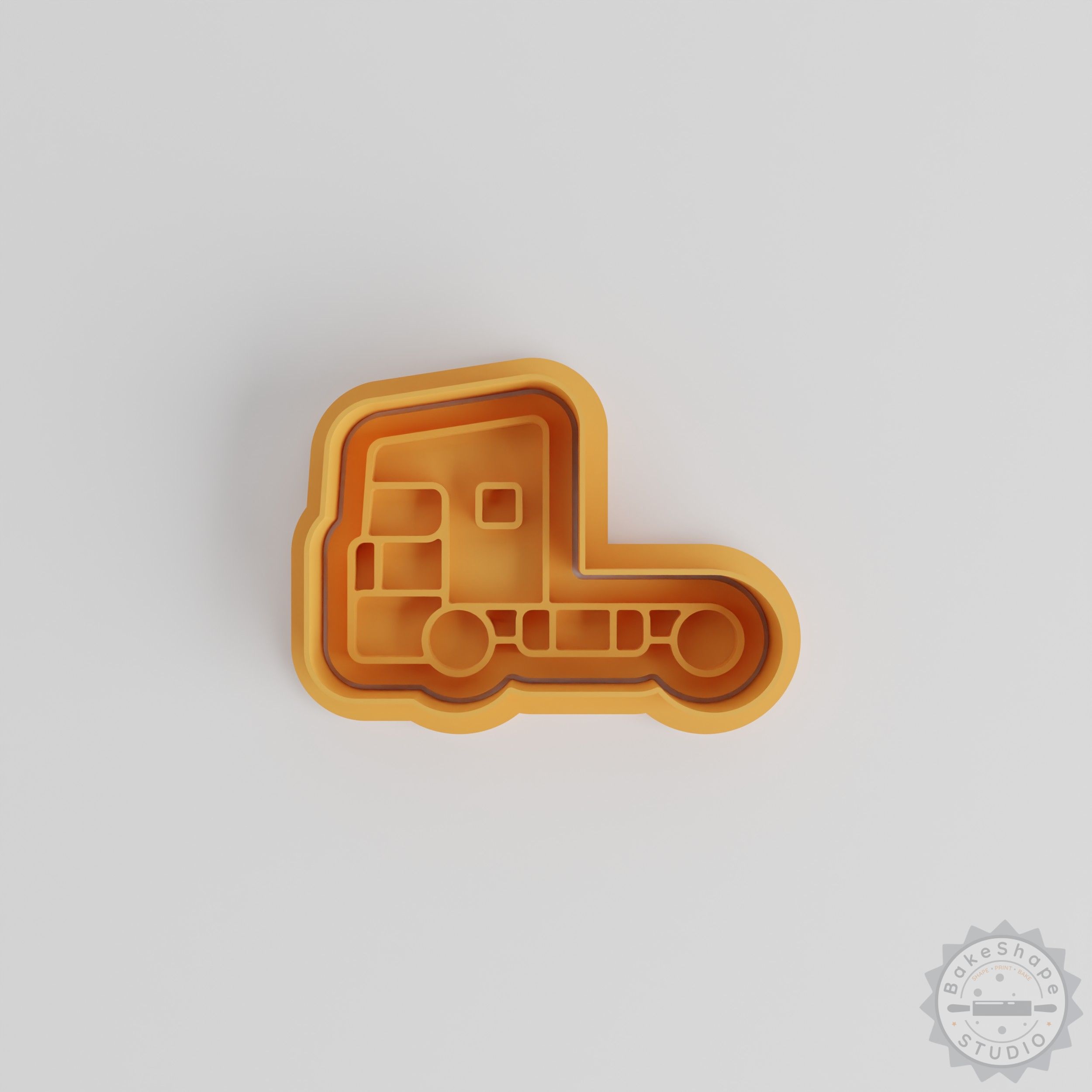 Lorry Caddy Cookie Cutter & Stamp Set, Transport Shape Mold, 6 Pieces, S/M/L
