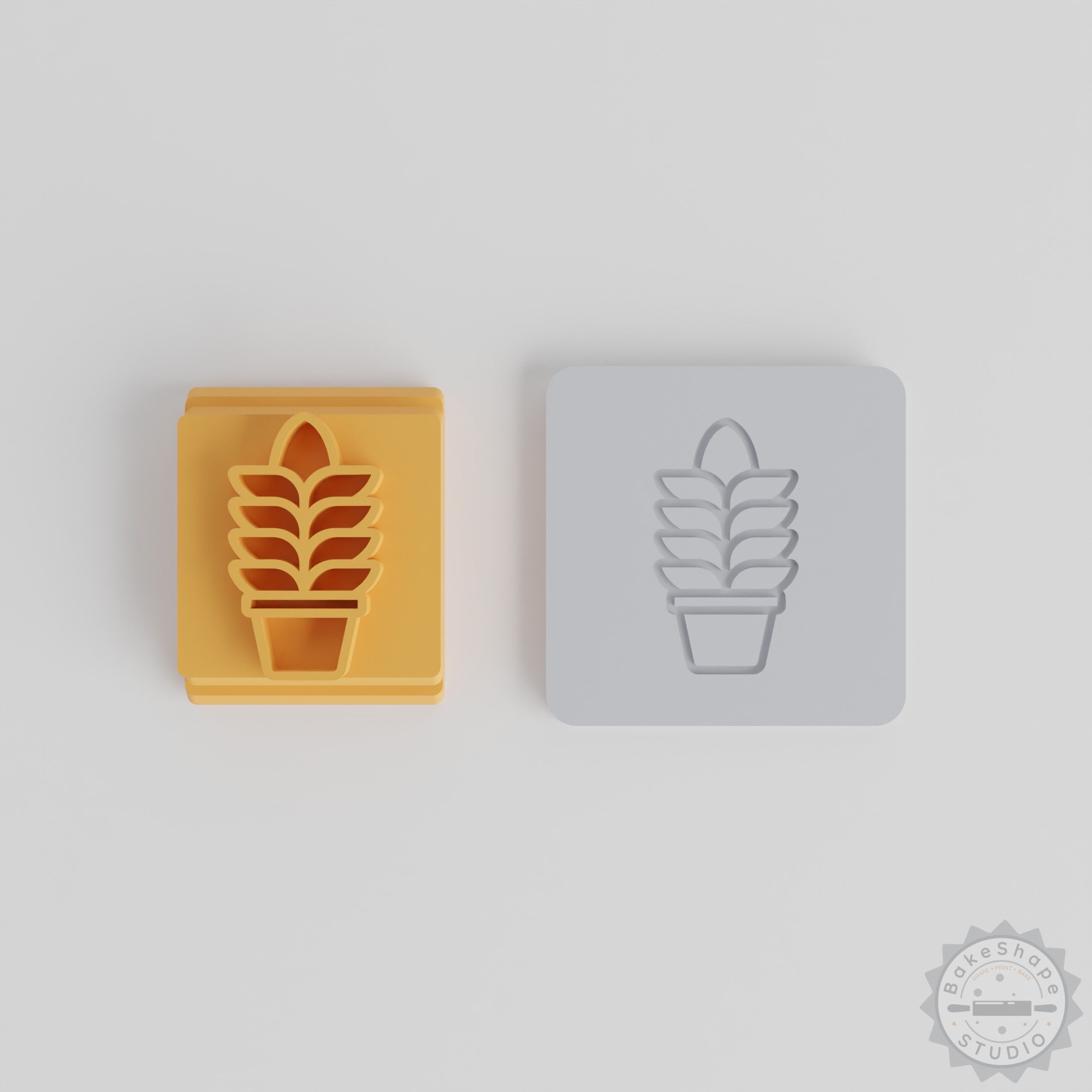 Tall Agave Stamp Tile Set, 5 Motif Sizes for Clay, Cookies, Fondant - Gardening & Craft Bundle