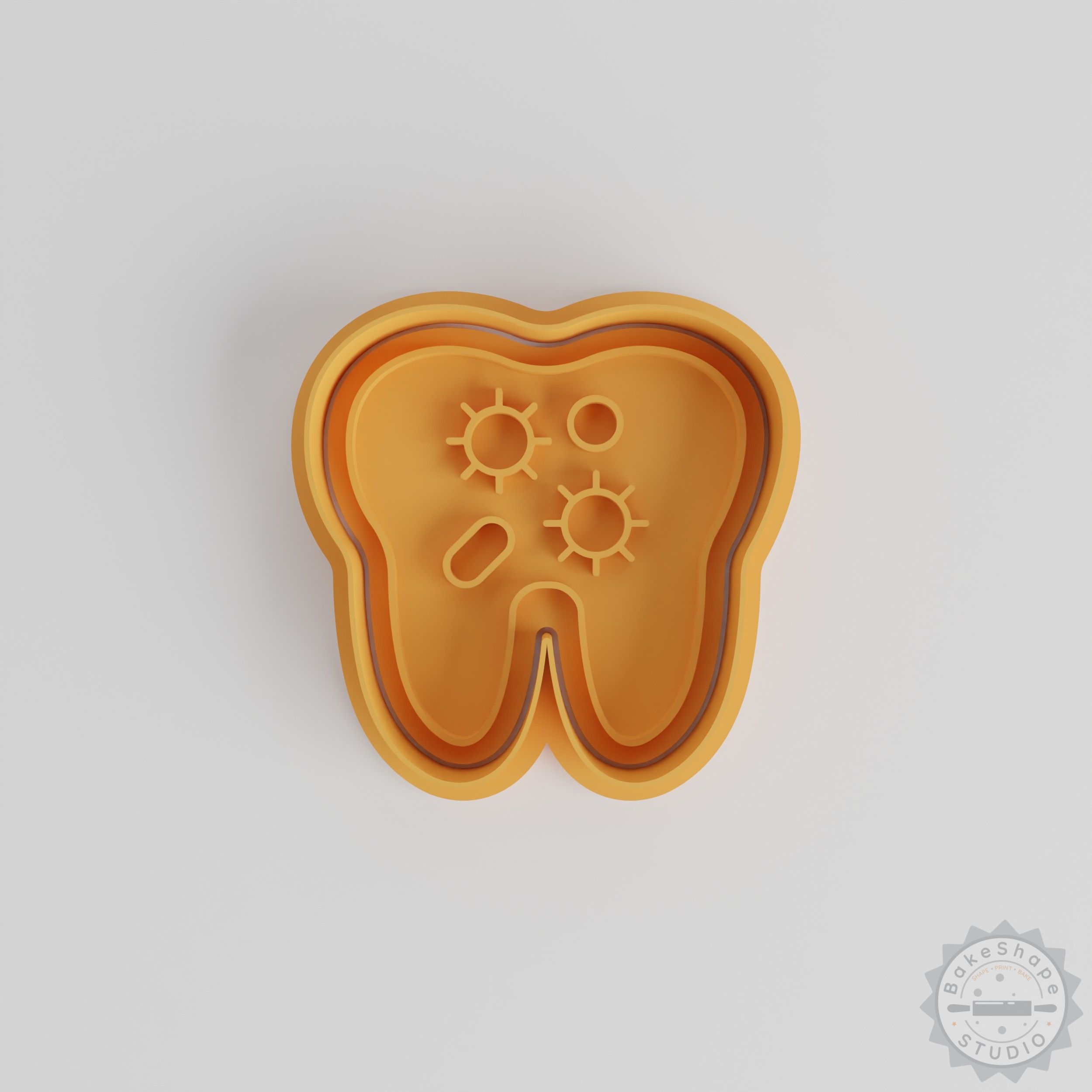 Dental Bacteria Cookie Cutters Set, 6-Piece, S/M/L, Perfect for Cookies and Fondant, Oral Hygiene Theme