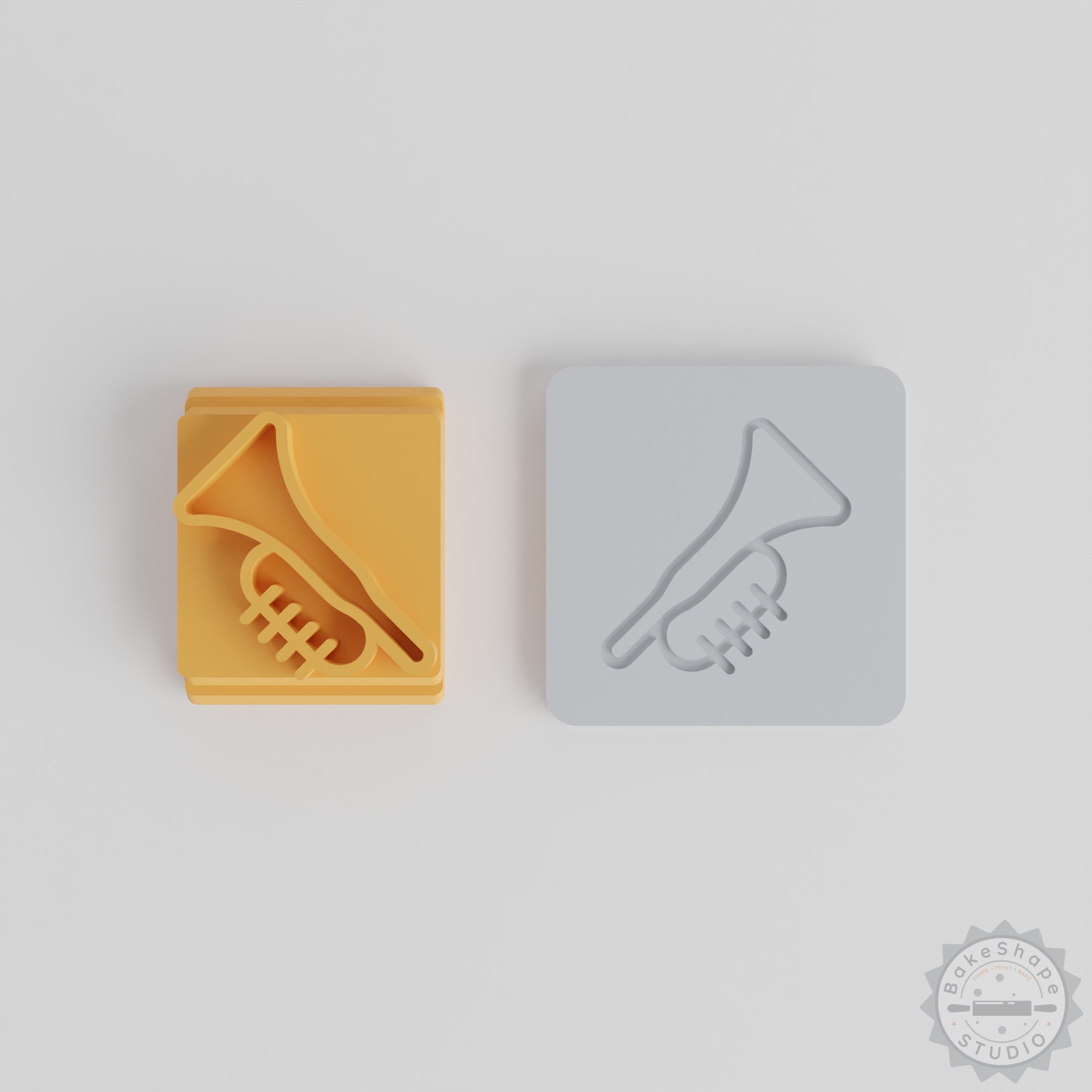Tuba Stamp Set for Clay, Cookies, Fondant, Brass Instrument Design, 5-Piece, Multiple Sizes