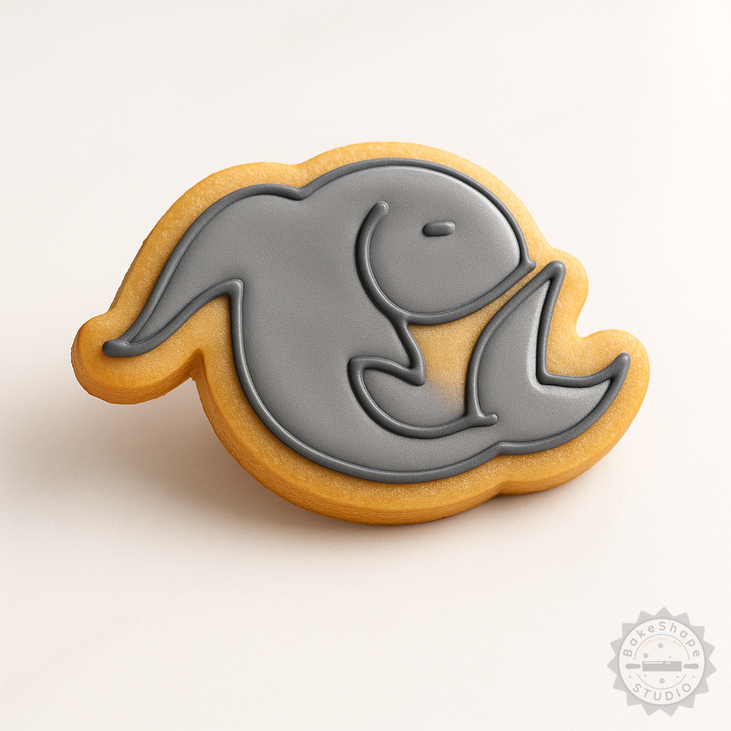 Decorated example 1 of Pisces Cookie Cutter & Stamp Set, Fish Zodiac Design, 6-Piece Shaping Tools for Fondant & Cookies