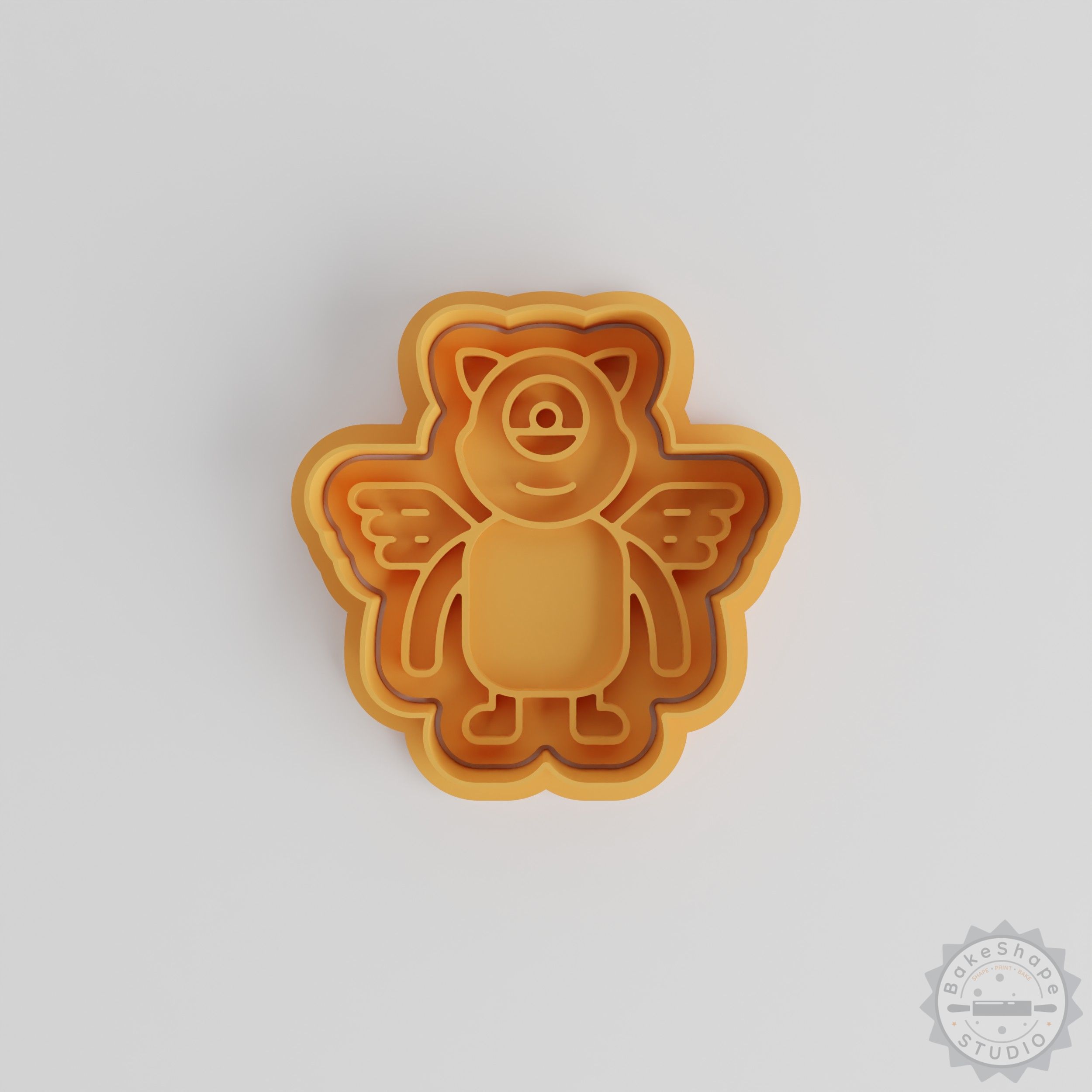 Devil Monster Cookie Cutter and Stamp Set, 6-Piece, Cartoon Creature Baking Tools