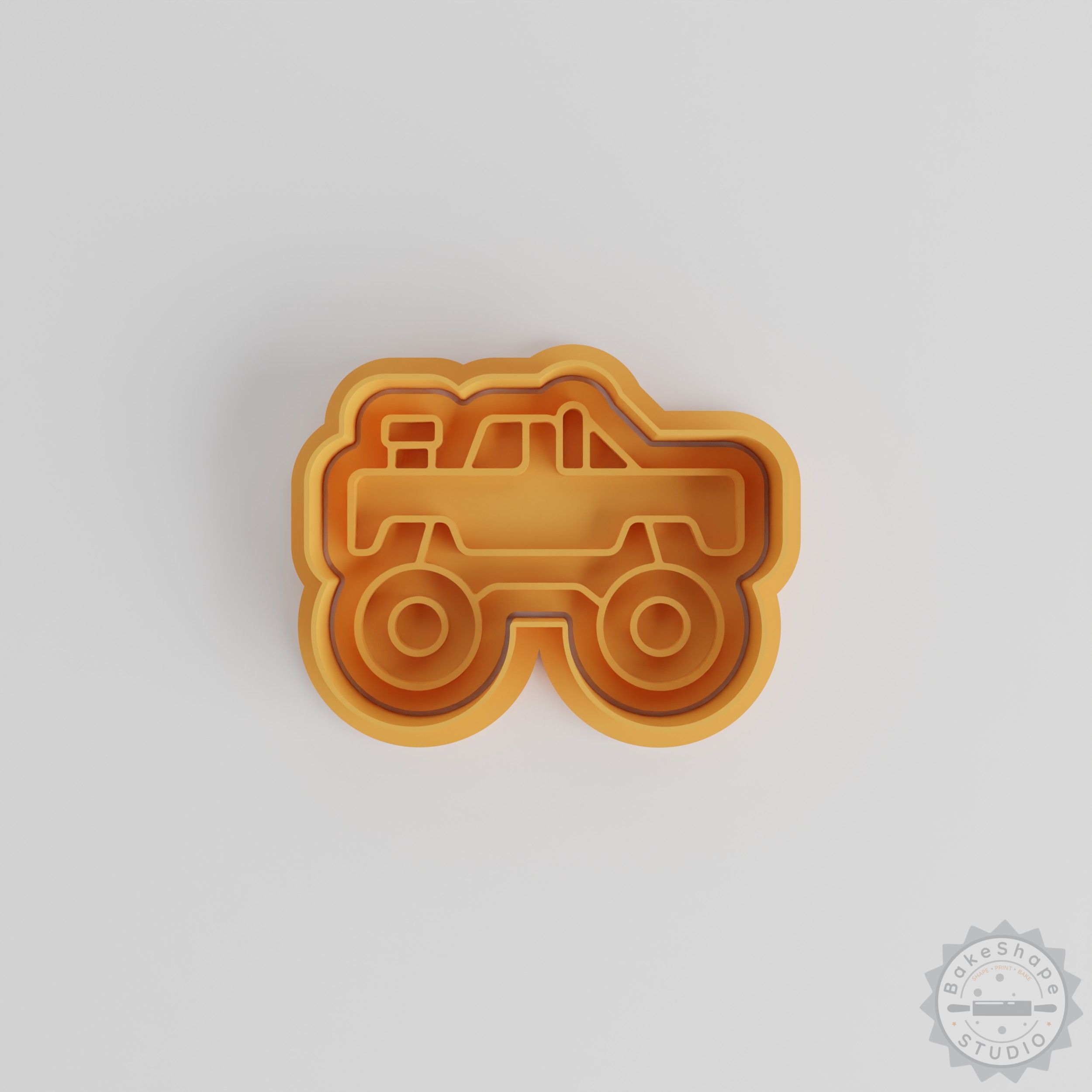 Monster Truck Cookie Cutter Stamp Set, 6-Piece, S/M/L Sizes, Perfect for Cookies or Fondant