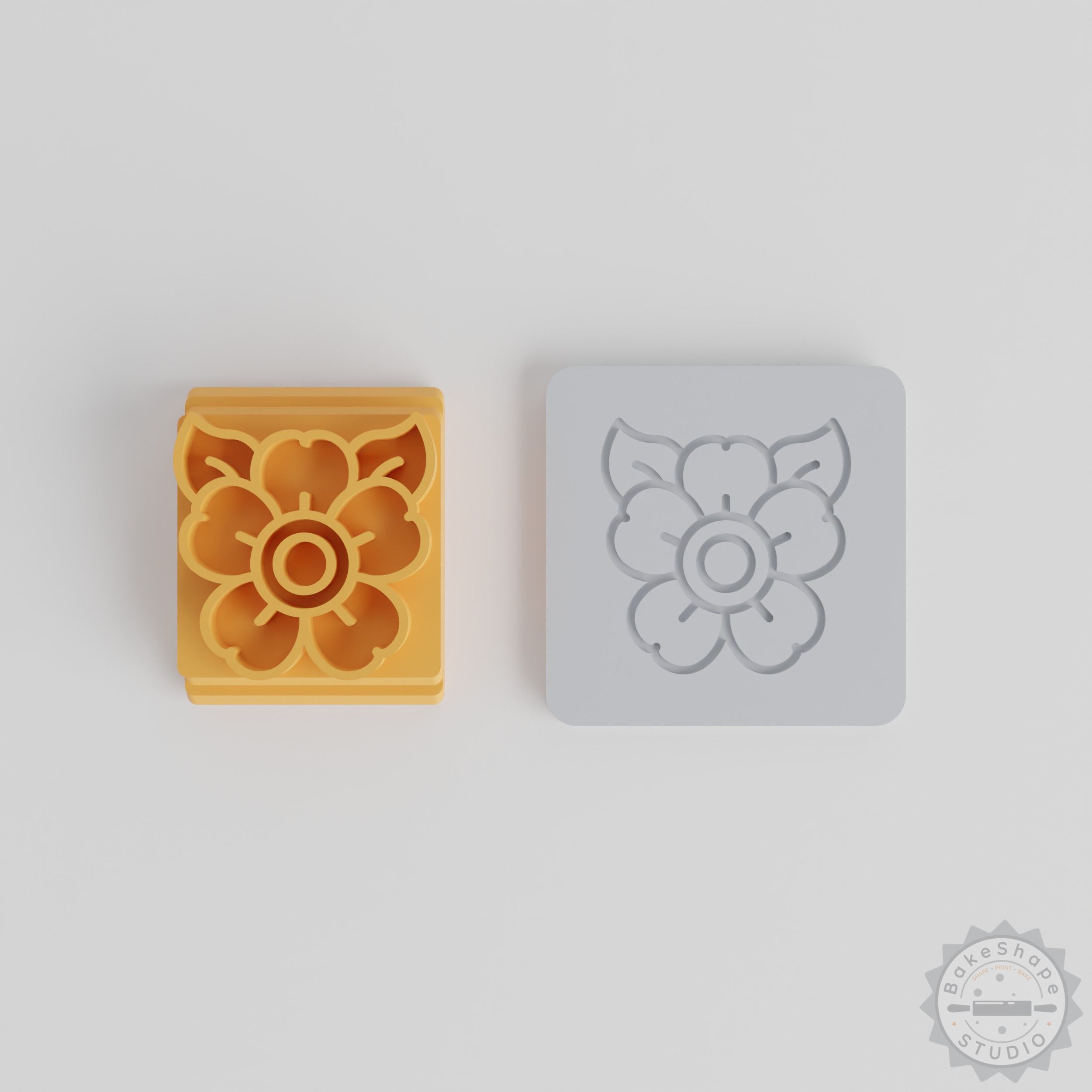 Flower Stamp Tile Set, 5 Unique Sizes for Clay, Cookies & Fondant Design