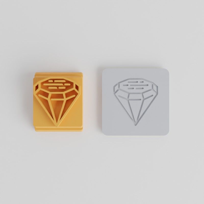 Gems Stamp Tile Set, 5 Sizes, Perfect for Clay, Cookies, Fondant, Includes 20-40mm Motif Designs