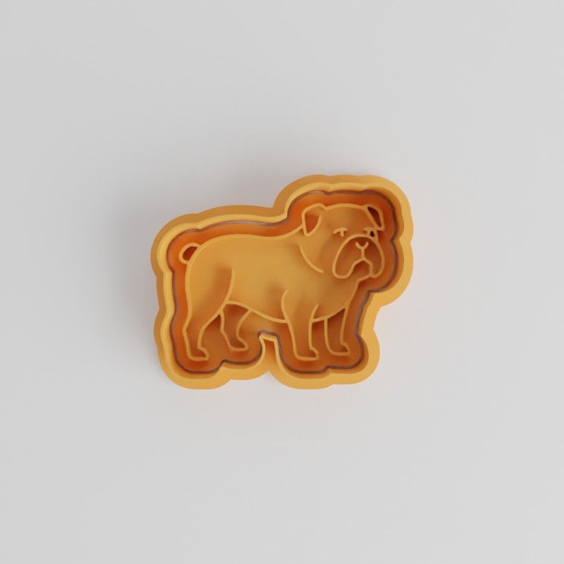 Bulldog Cookie Cutter and Stamp Set, Perfect for Fondant, 6-Piece, S/M/L Sizes, Dog Breed, Puppy, Animal Design
