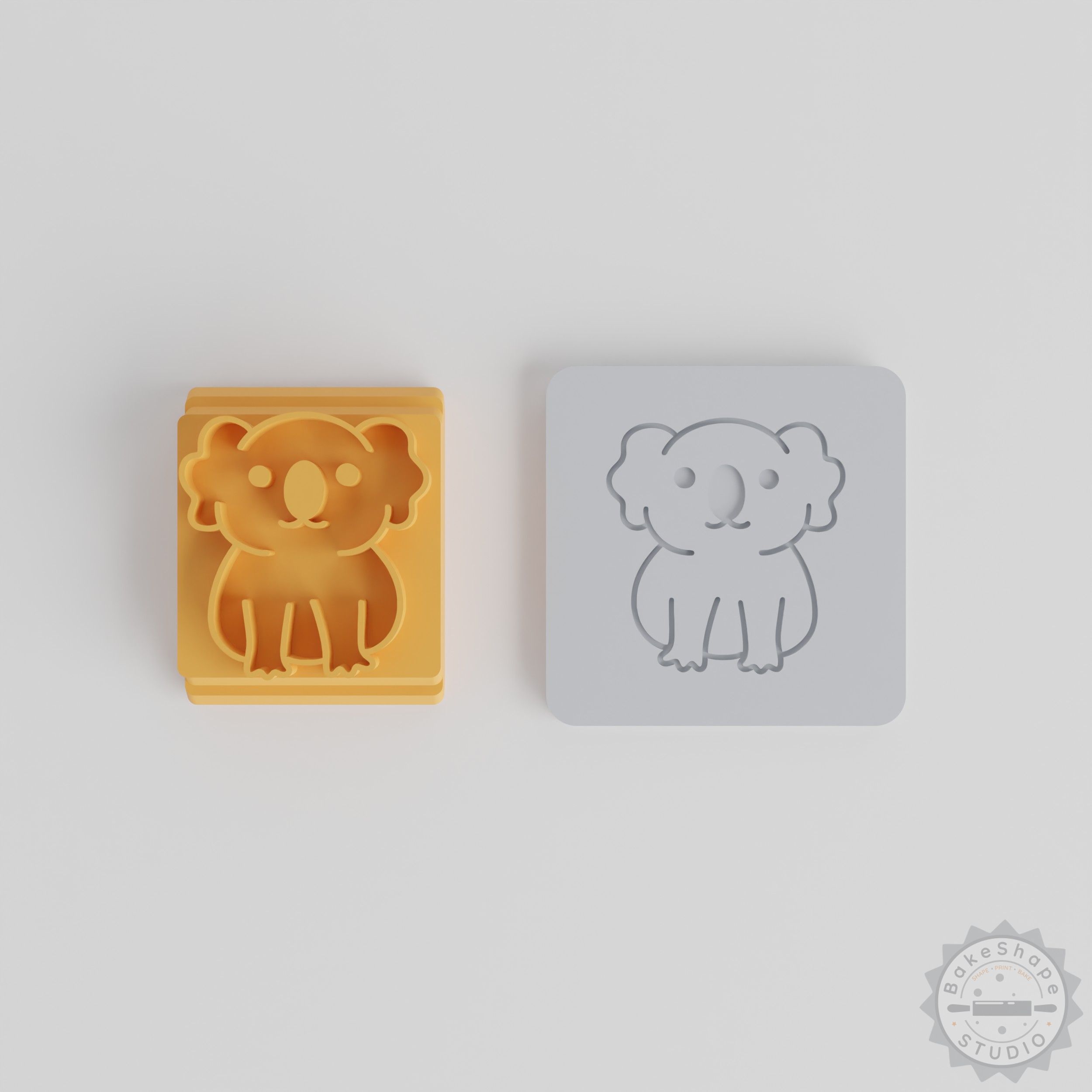 Koala Stamp Tile Set, 5 Sizes: 20-40mm, Perfect for Clay, Cookies, Fondant - Cute Animal Motif