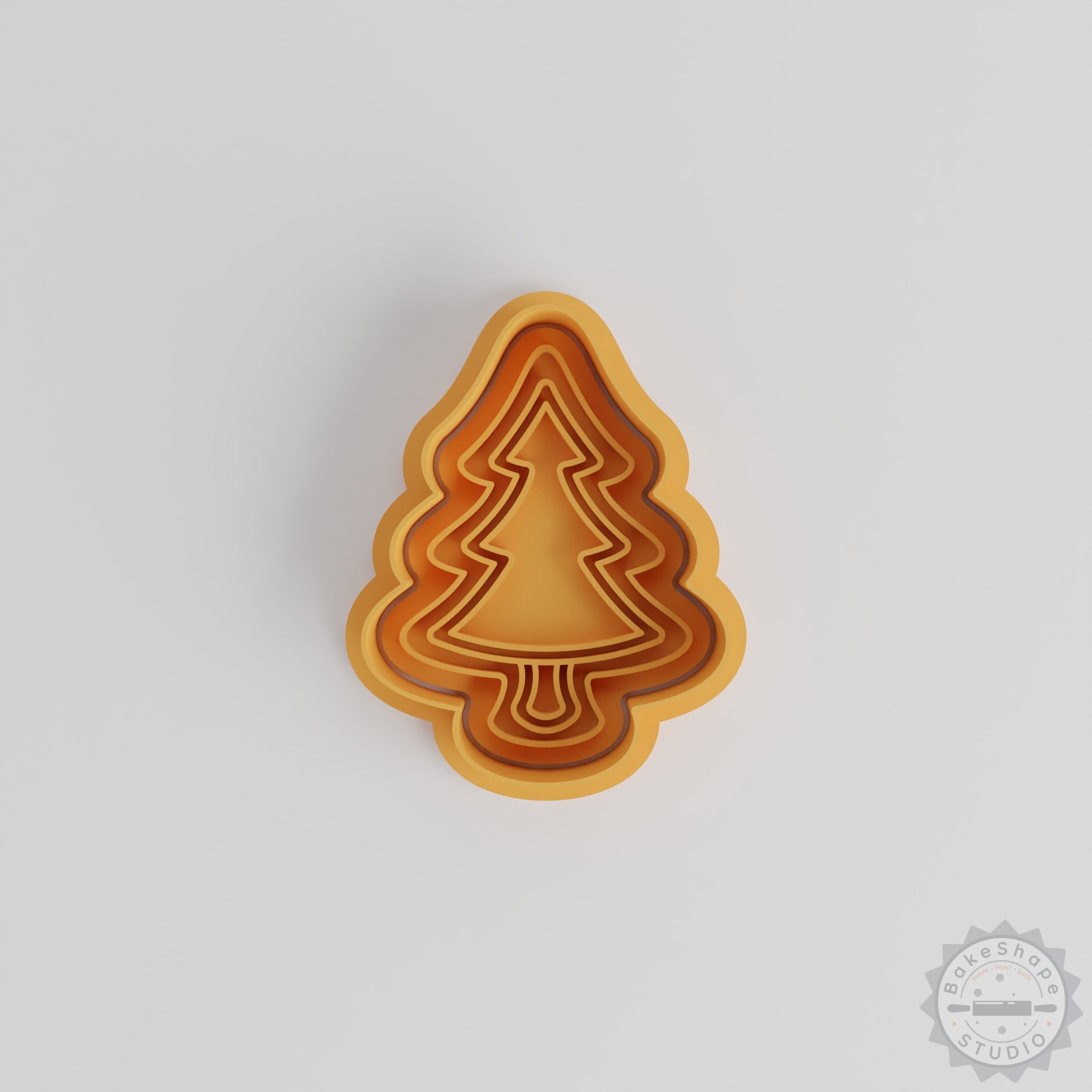 Gingerbread Pine Cookie Cutter Set, 6 Piece Holiday Baking Stamp Kit, Perfect for Christmas Cookies, Fondant, Three Sizes