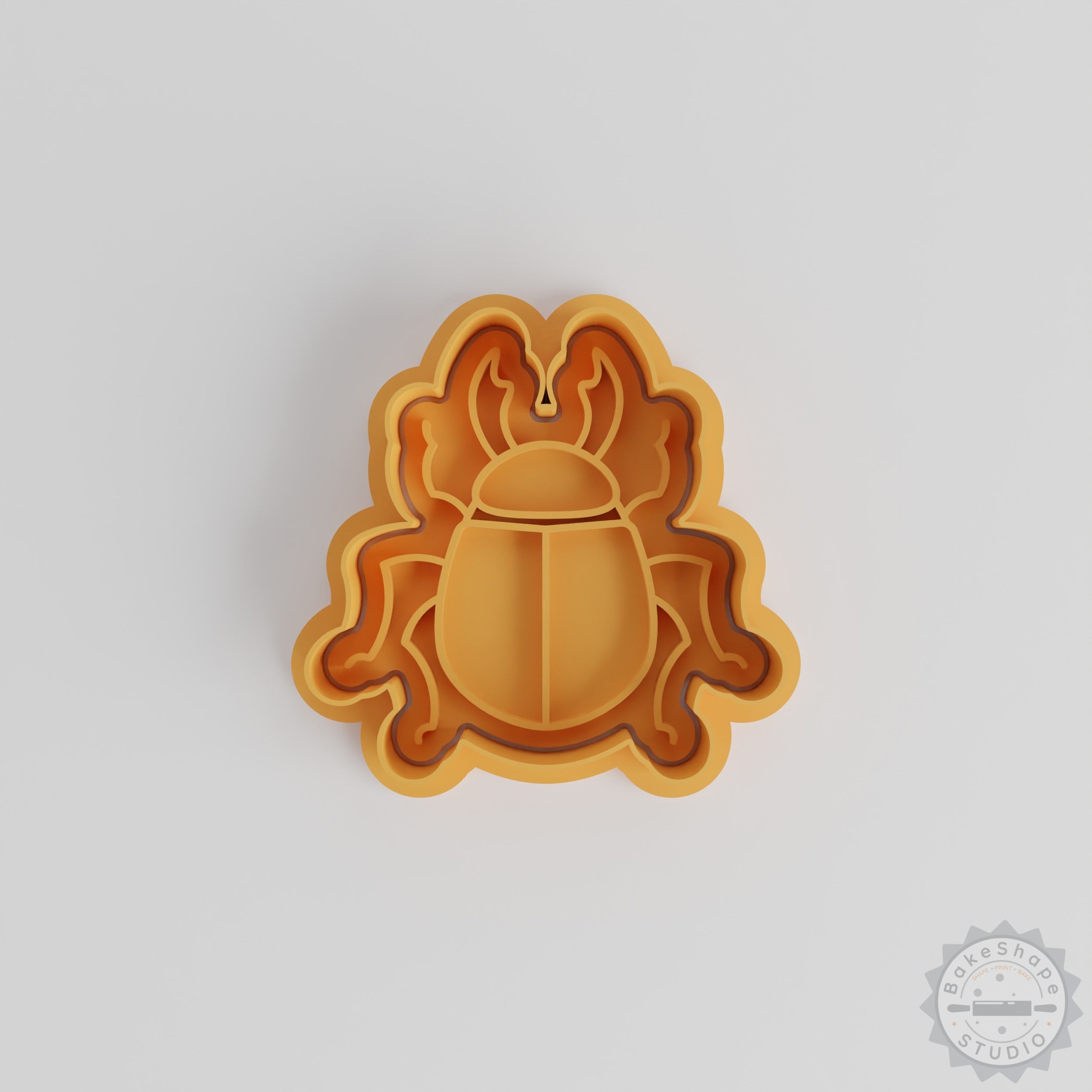 Beetle Shape Cutter and Stamp Set, Cookie and Fondant, 3 Sizes, 6-Piece Insect Design