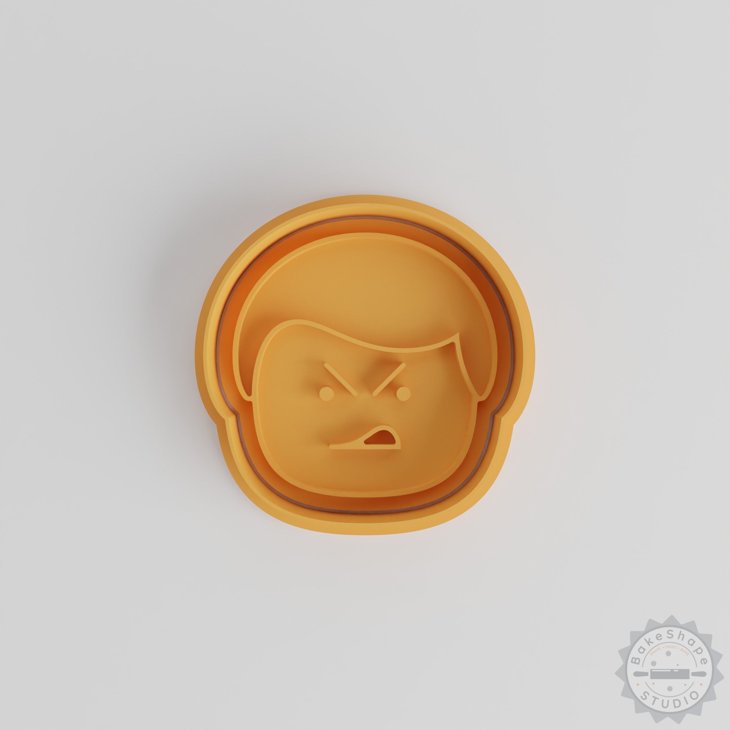 Man Shape Cutter and Stamp Set, 3 Sizes, 6 Pieces for Cookies, Fondant, Emoticon Designs