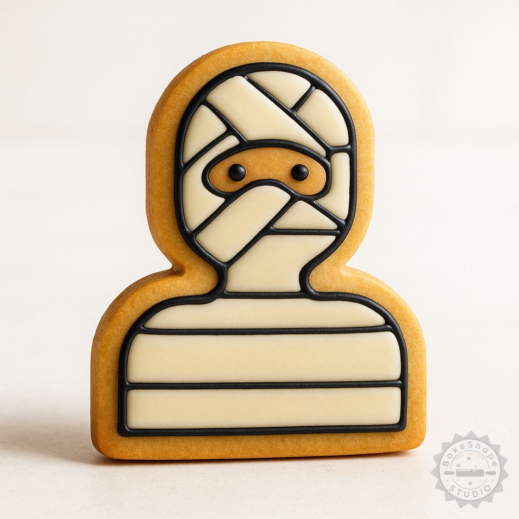 Bandit cookie cutter and stamp set STL for 3D printing in small, medium, and large sizes