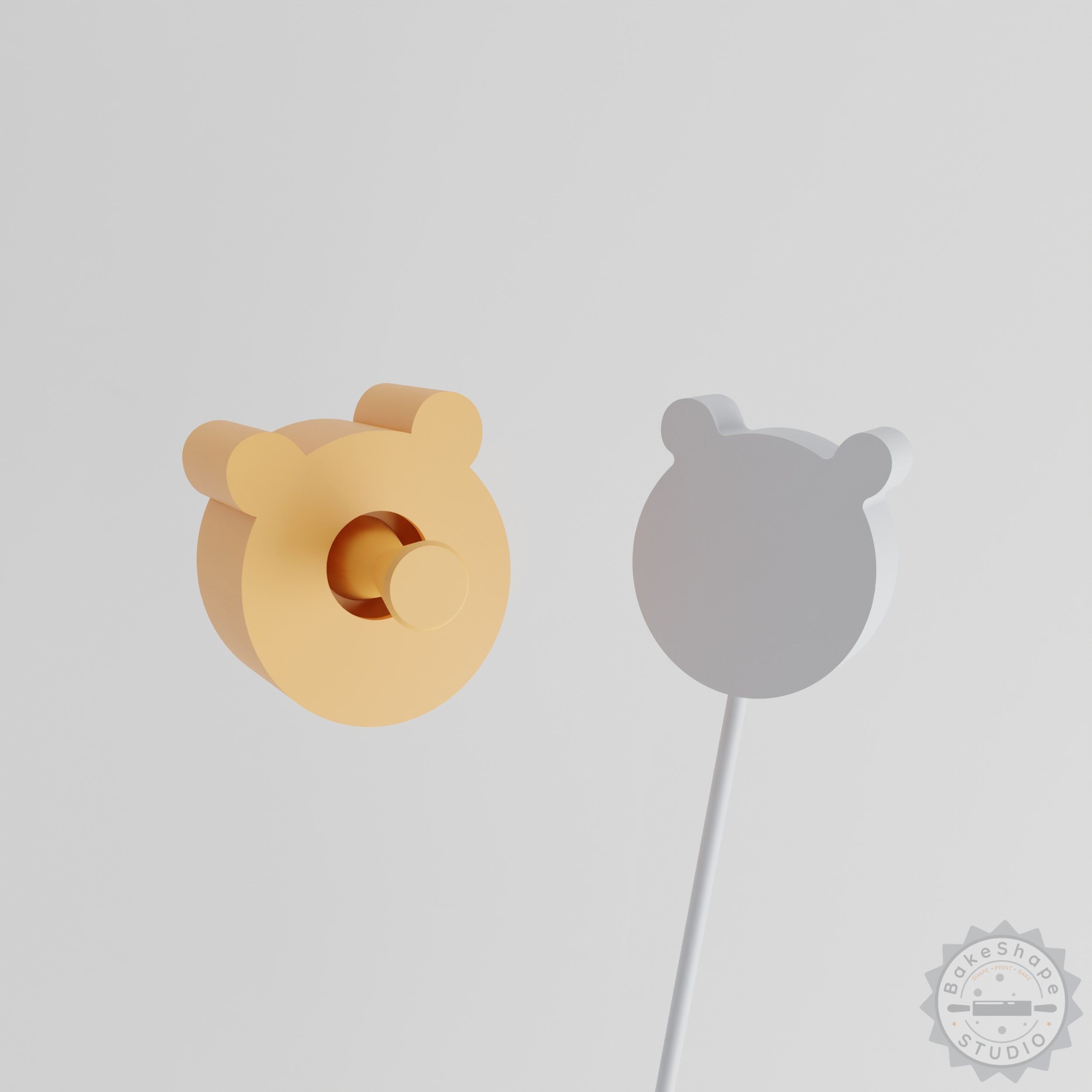 Bear Cake Pop Mold, 2-Piece Animal Head Baking Set