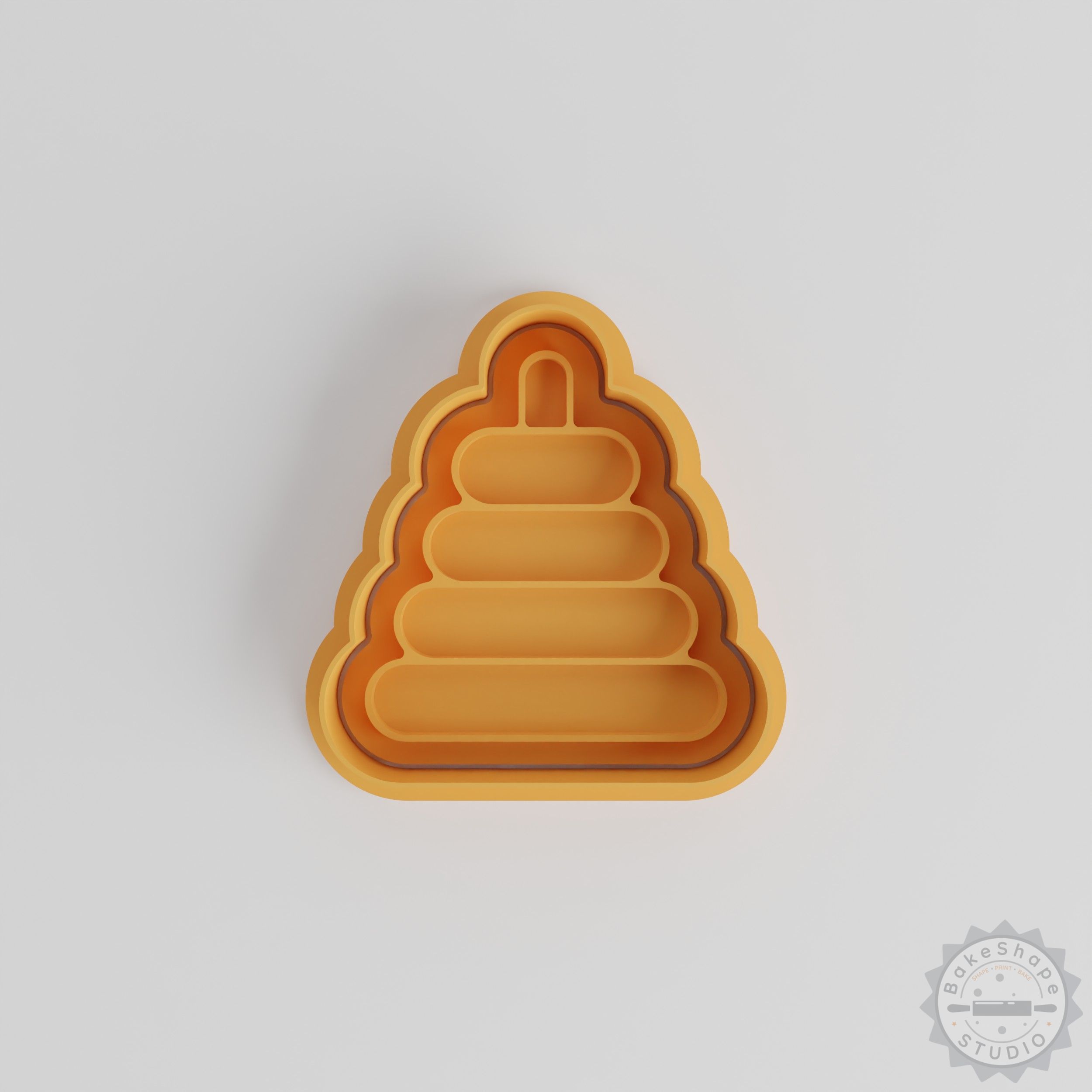 Pyramid Cookie Cutter and Stamp Set, 6-Piece, S/M/L, Perfect for Baking and Fondant
