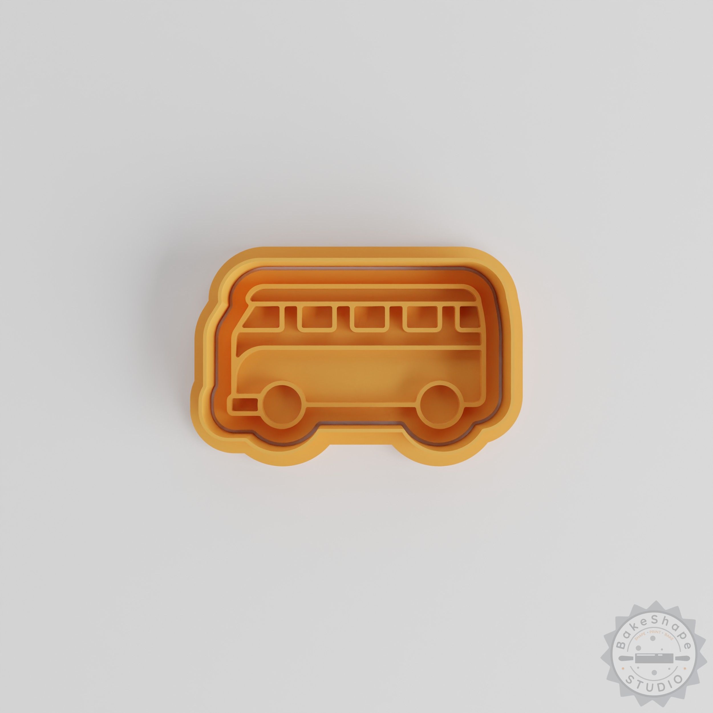 Vintage Campervan Cookie Cutter and Stamp Set, 6-Piece, S/M/L Sizes, Perfect for Cookies and Fondant
