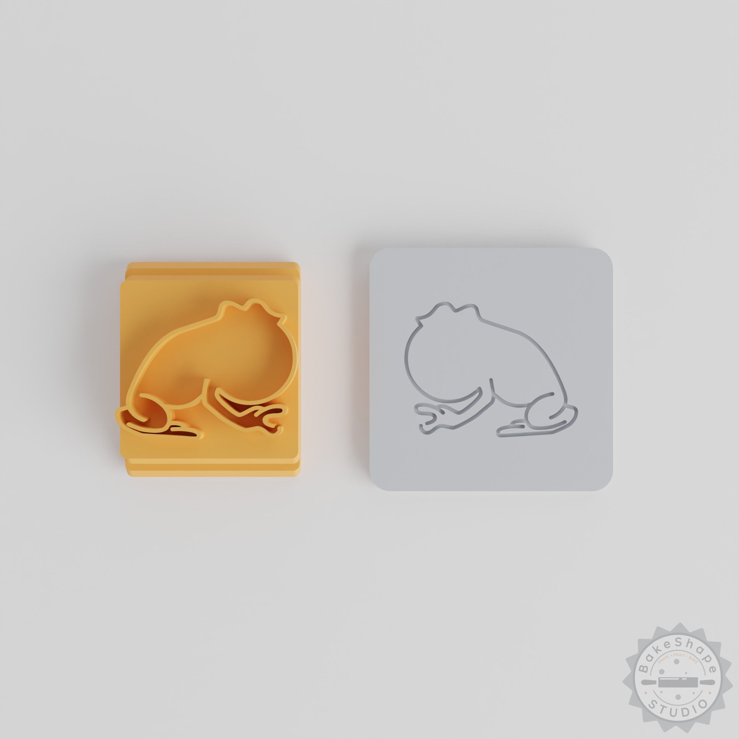 Frog Stamp Tile Set, 5 Sizes, Perfect for Clay and Cookies, Animal Design, Versatile Crafting Tools