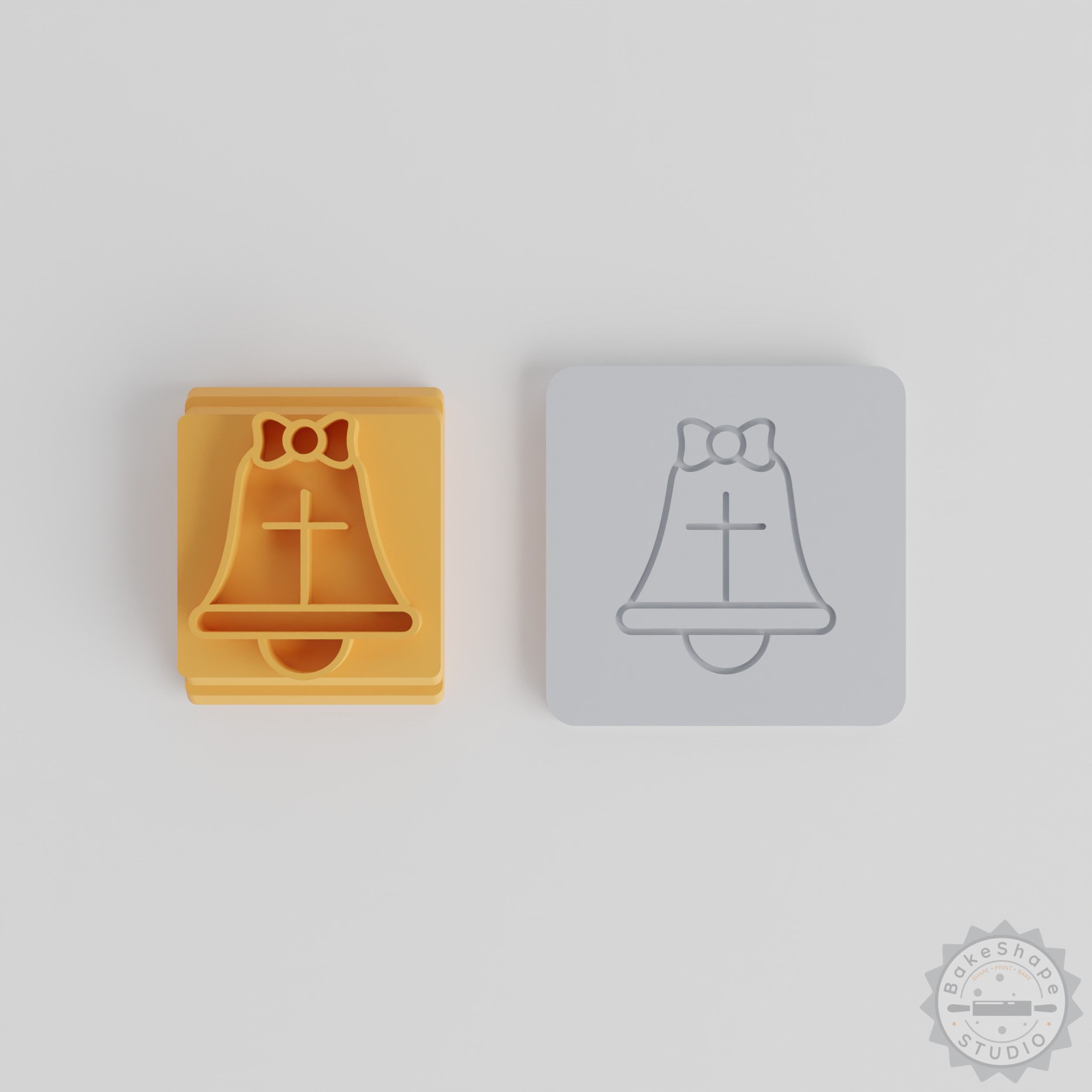 Bell Stamp Tile Set, 5 Motif Sizes for Clay, Cookies & Fondant, Easter & Celebration Theme