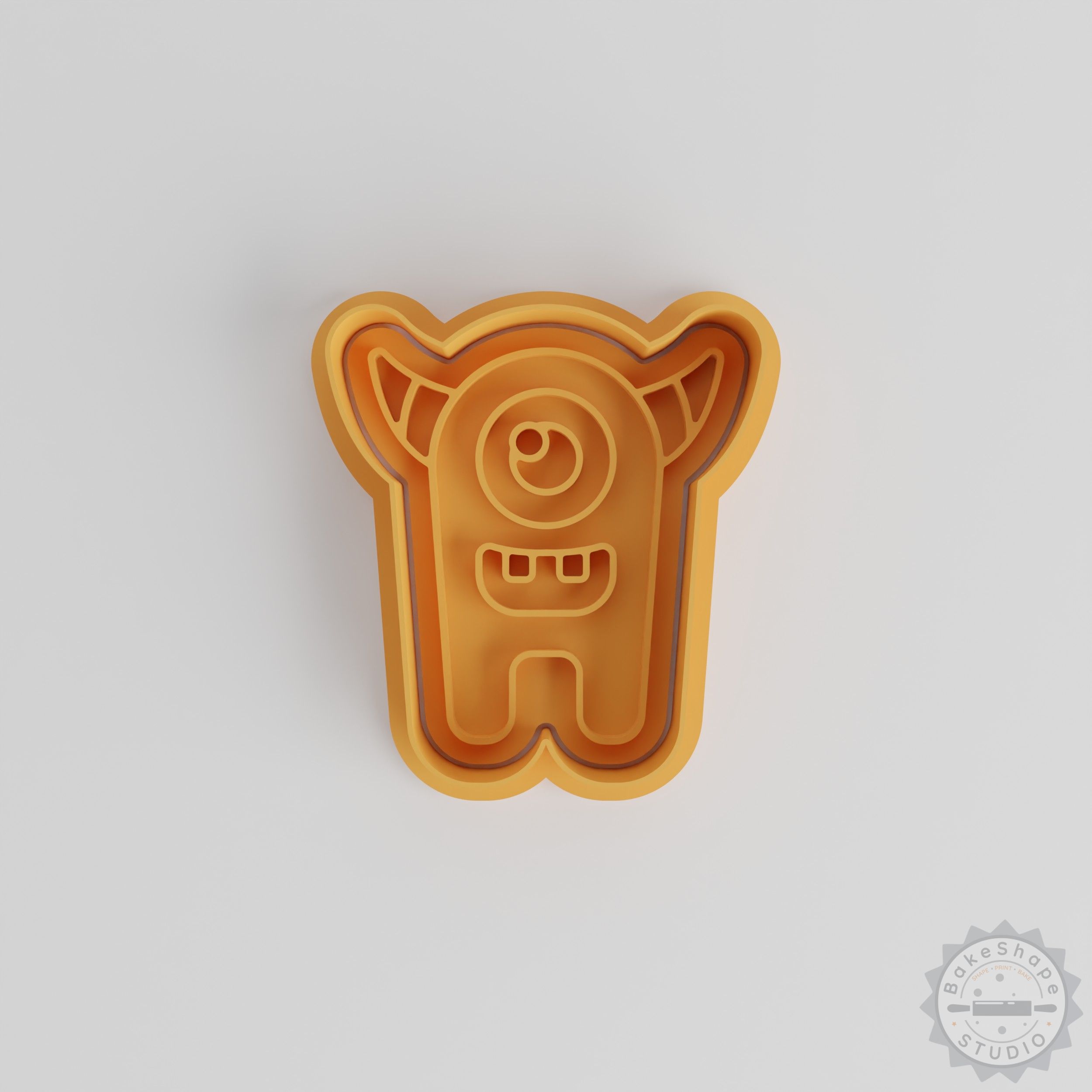 Tall Thin Monster Cookie Cutter & Stamp Set, 6-Piece, S/M/L Sizes, Cartoon Creature Design