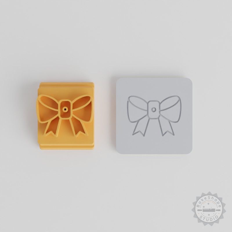 Versatile Bow Stamp Tile Set for Clay and Cookies, 5 Sizes, Perfect for Crafting and Baking