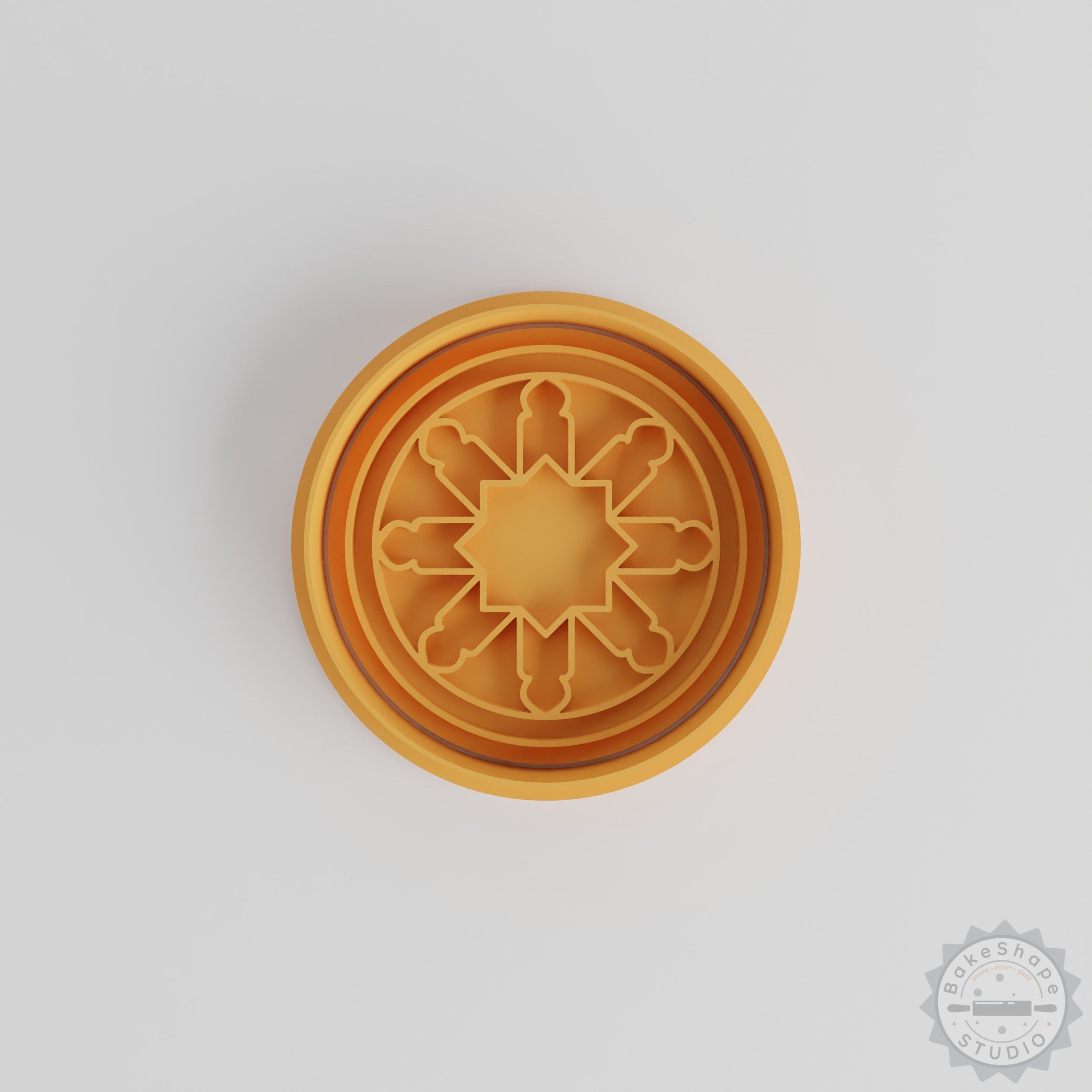Mandala Cookie Cutter and Stamp Set, 6 Pieces, Abstract Pattern Design, Perfect for Fondant, Includes S/M/L Sizes