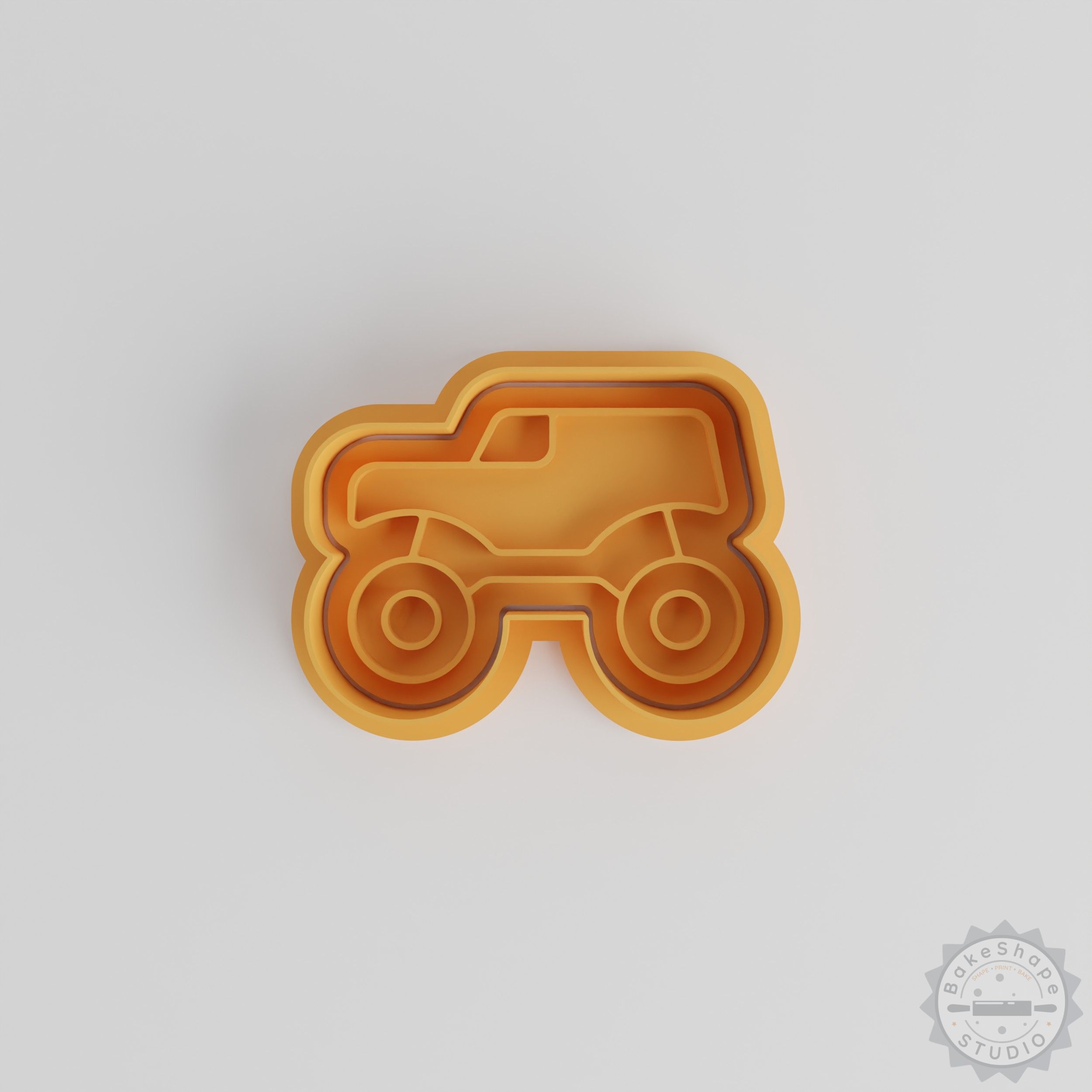 Monster Truck Cookie Cutter Set, 6-Piece, Shape & Stamp Kit for Cookies & Fondant, S/M/L Sizes
