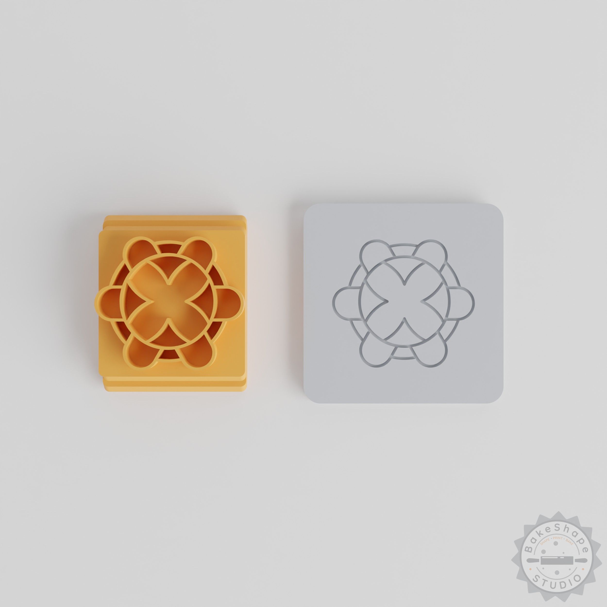 Mandala Stamp Tile Set, 5 Size Designs for Clay, Cookies, Fondant, Geometric Decorative Pattern