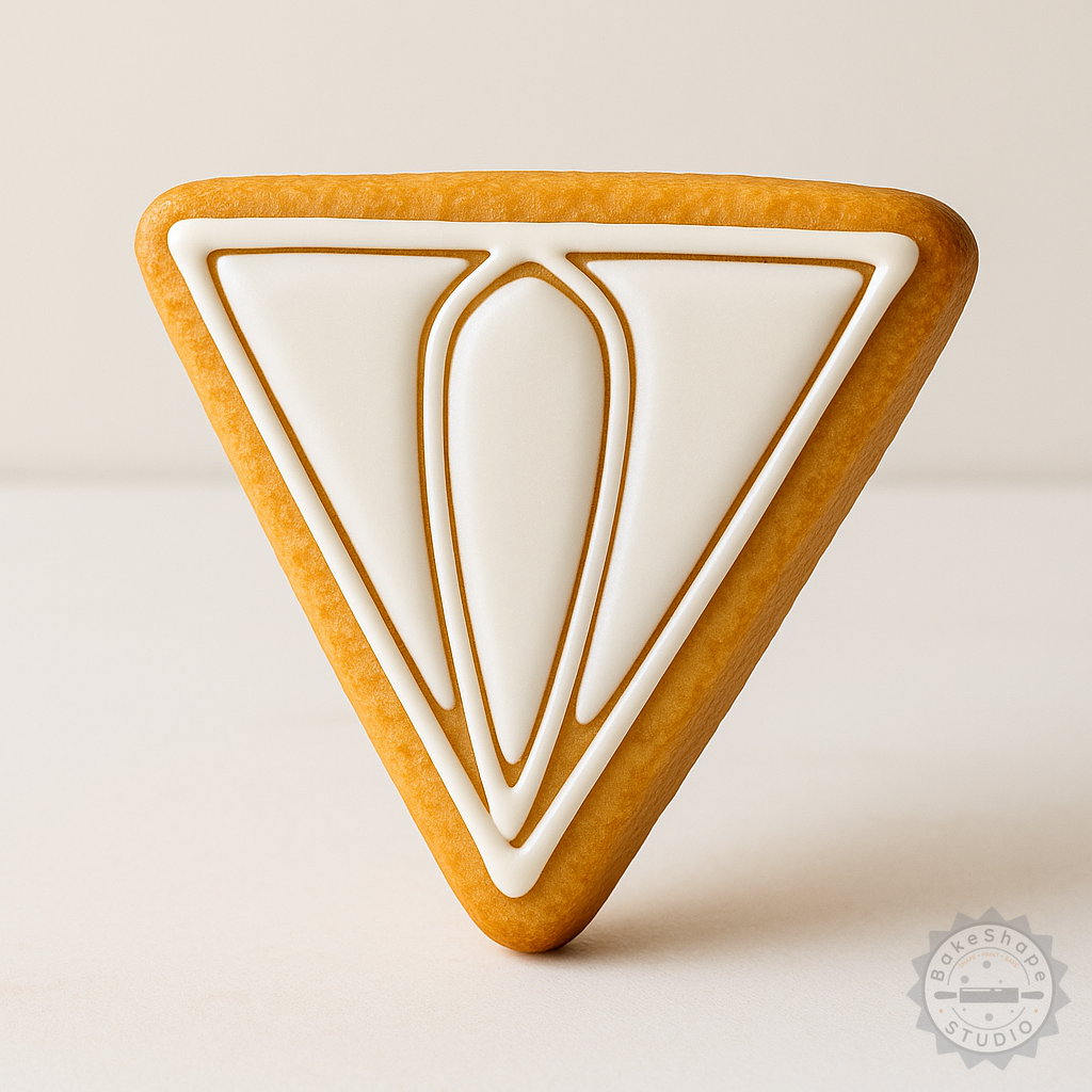 Decorated example 1 of Bharani Nakshatra Vedic Astrology Shape Cutter & Stamp Set, Perfect for Cookies & Fondant, S/M/L, 6 Pieces
